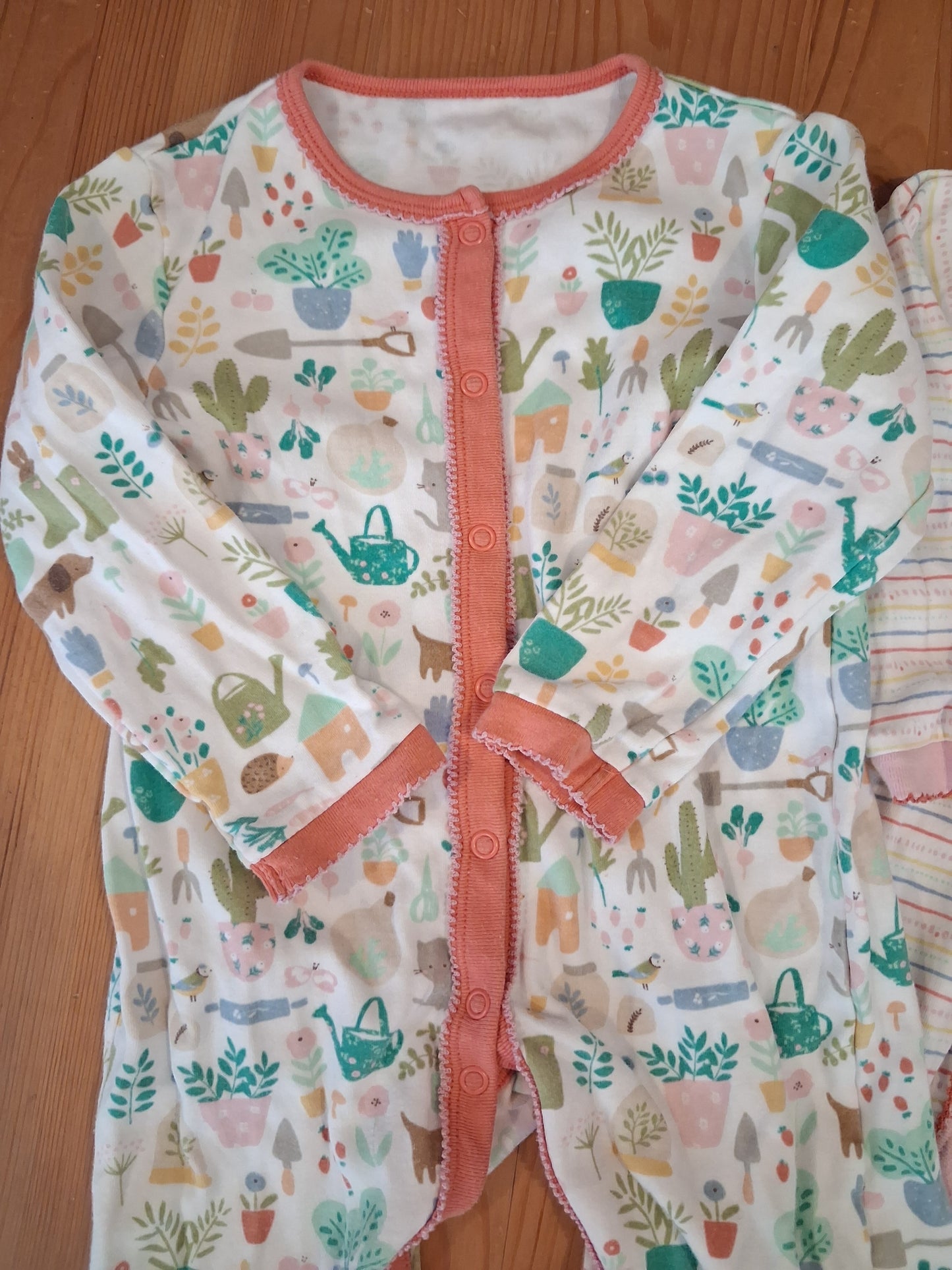 2 x Garden Sleepsuits - Girls 12-18 months - Waitrose