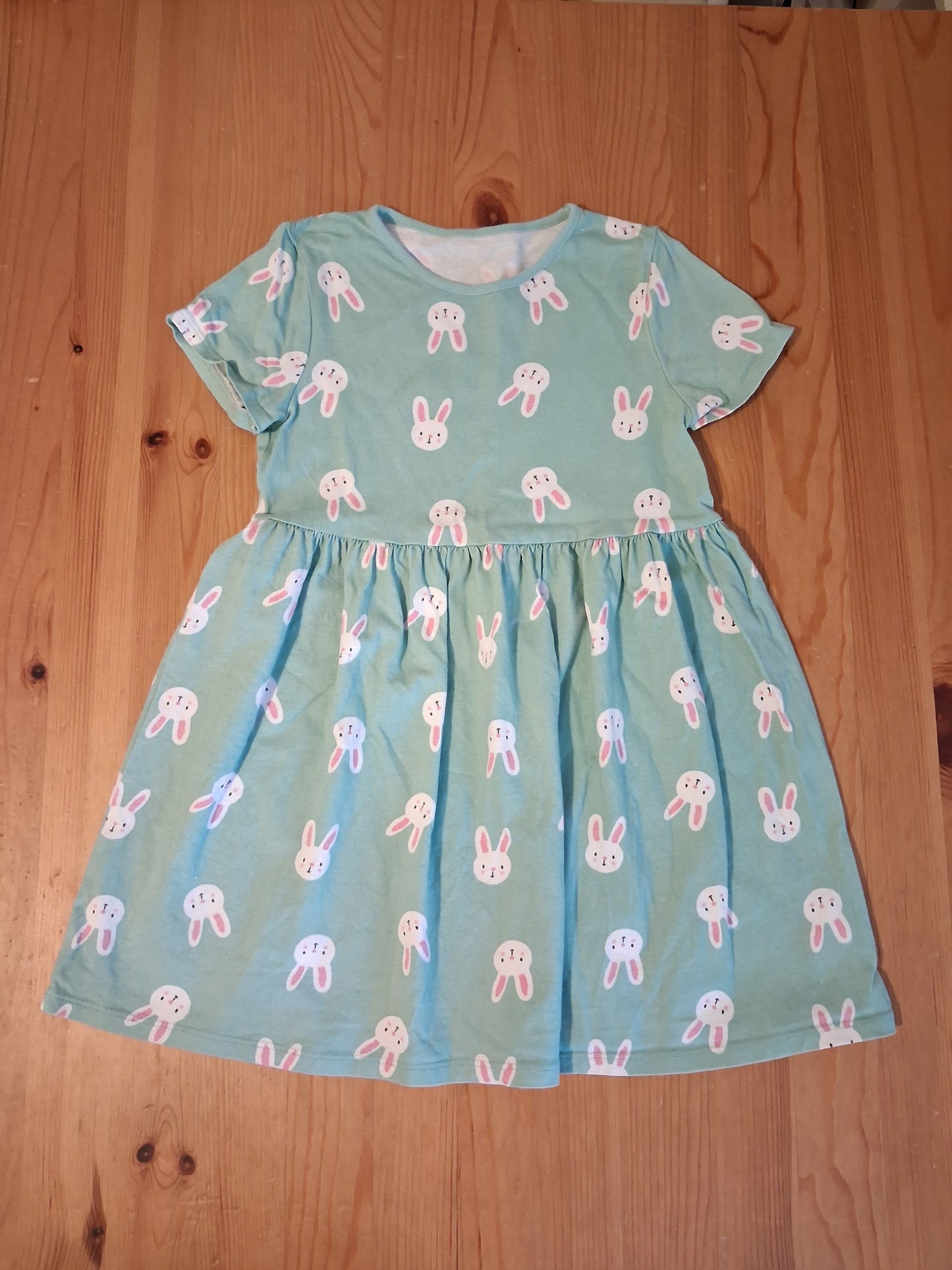 Rabbits Short Sleeve Dress - Girls 6-7 years - George