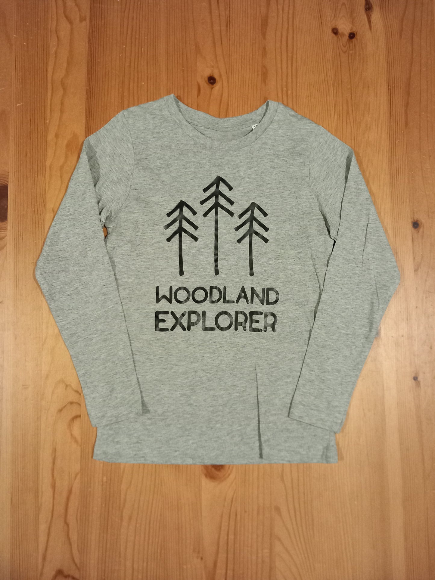 Grey 'Woodland Explorer' Long Sleeve Top - Boys 7-8 years - Brand Unknown