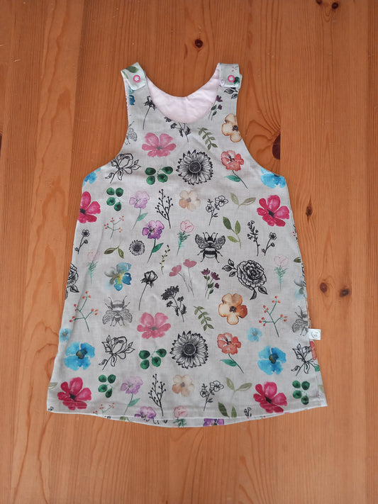 Handmade Flowers & Bees Dress - Girls 3-4 years - Popsy & Mama