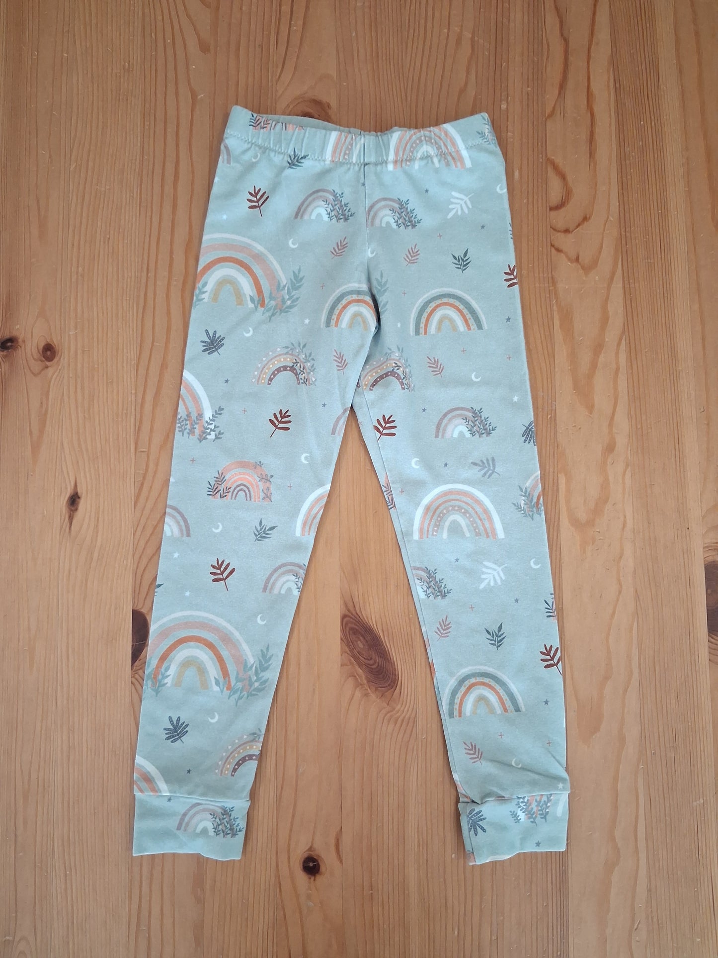 Handmade Rainbows & Nature Leggings - Girls 4-5 years - Deer And Dandelion