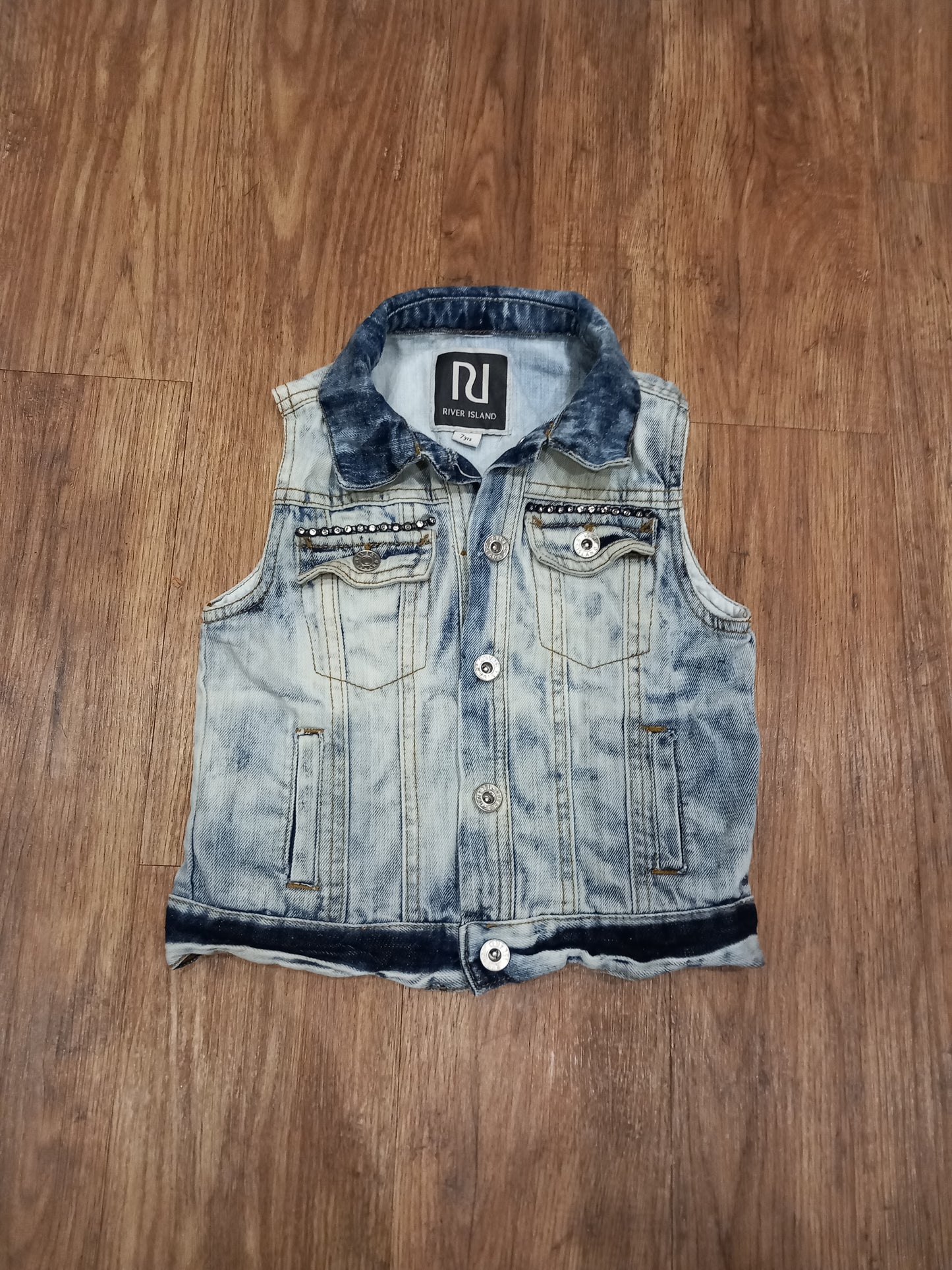 Distressed Look Denim Jacket - Girls 7 years - River Island