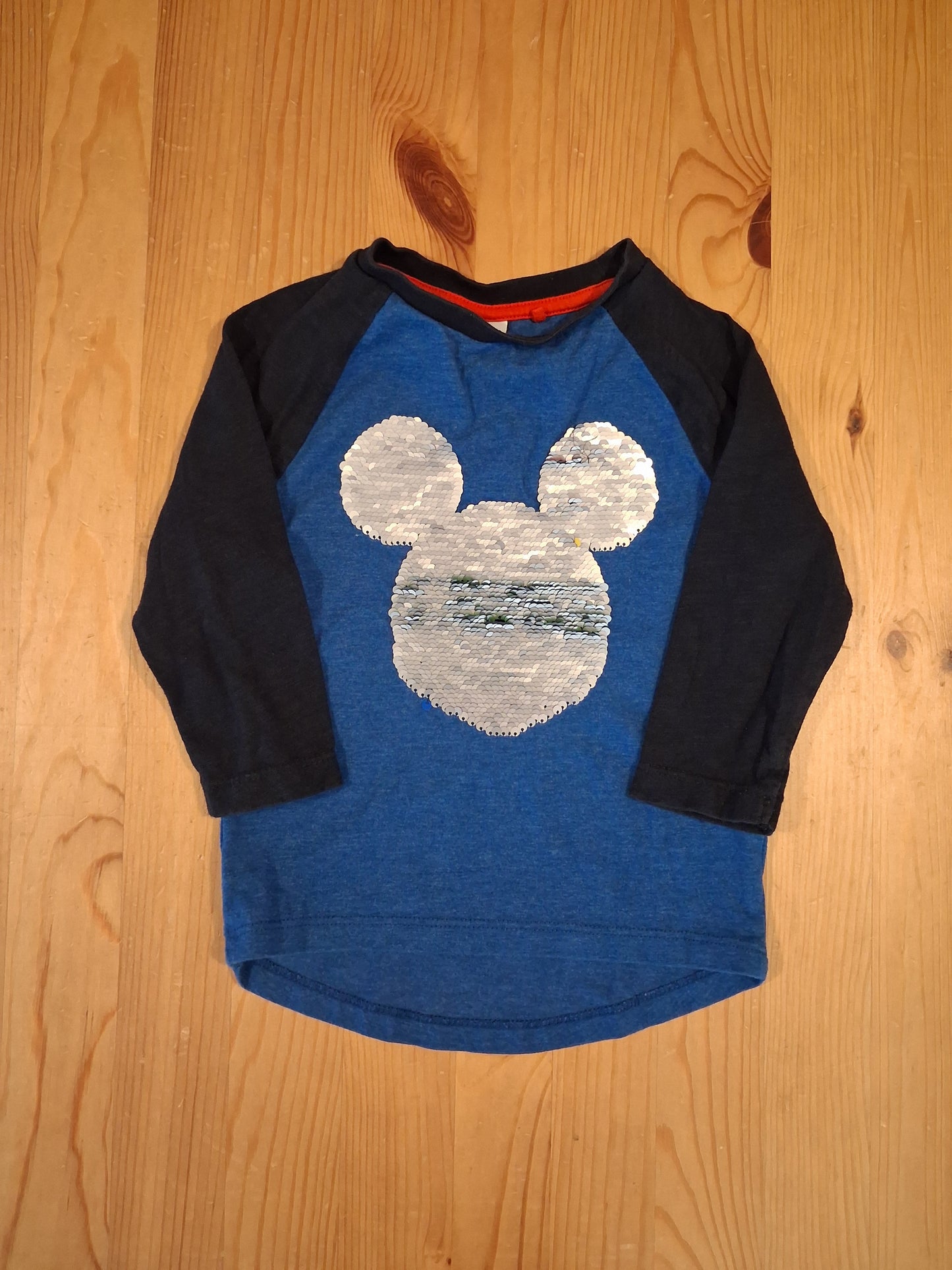 Mickey Mouse Flip Sequin Long Sleeve Top - Boys 12-18 months - Next