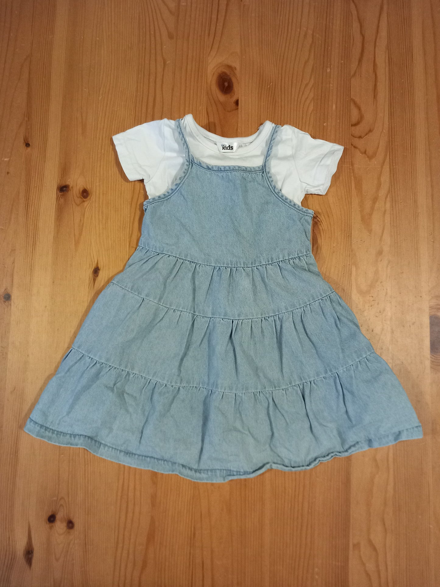 Denim Dress & White T-Shirt Set - Girls 12-18 months - M&Co