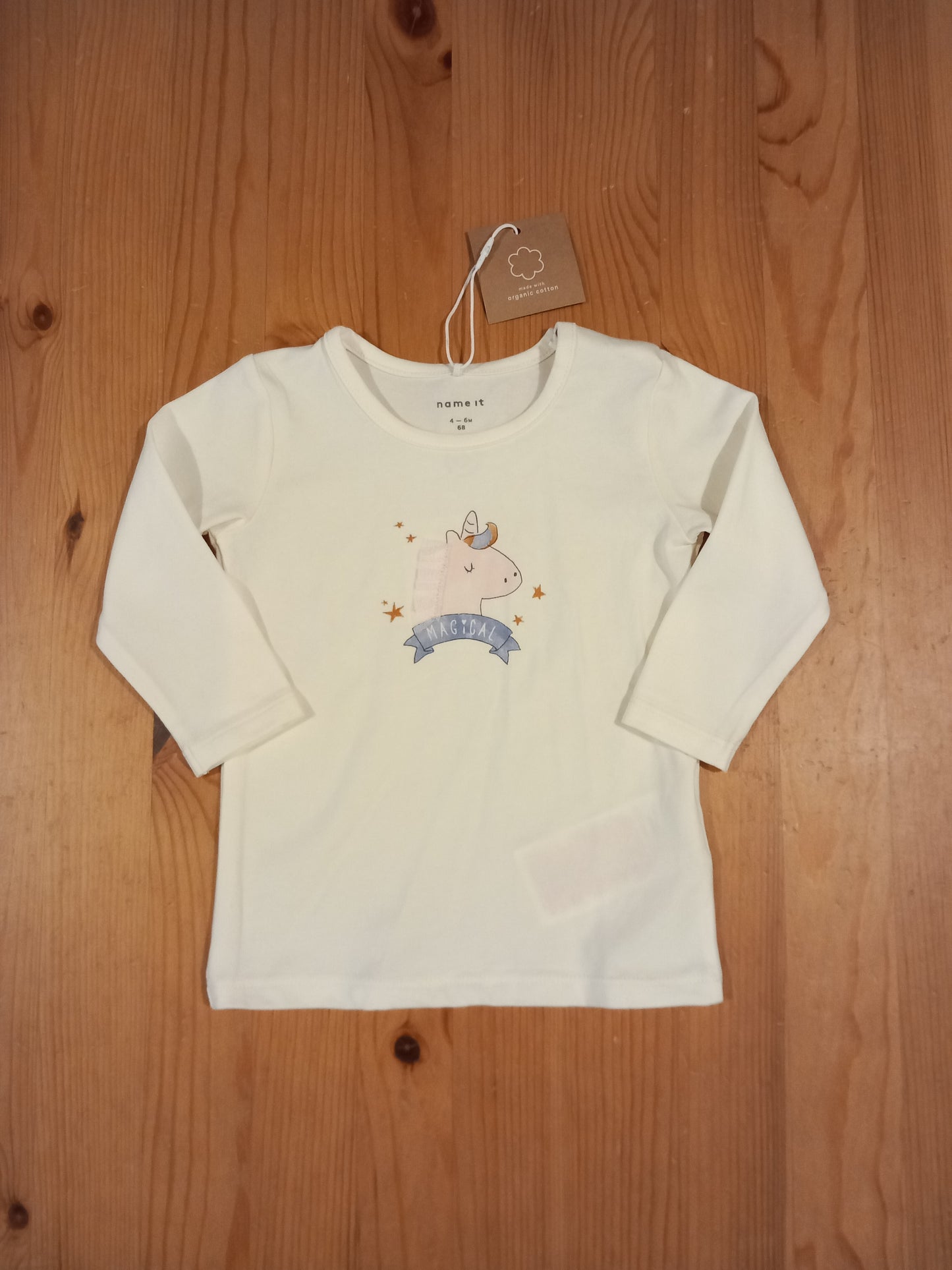 Unicorn 'Magical' Long Sleeve Top (BNWT) - Girls 4-6 months - Name It