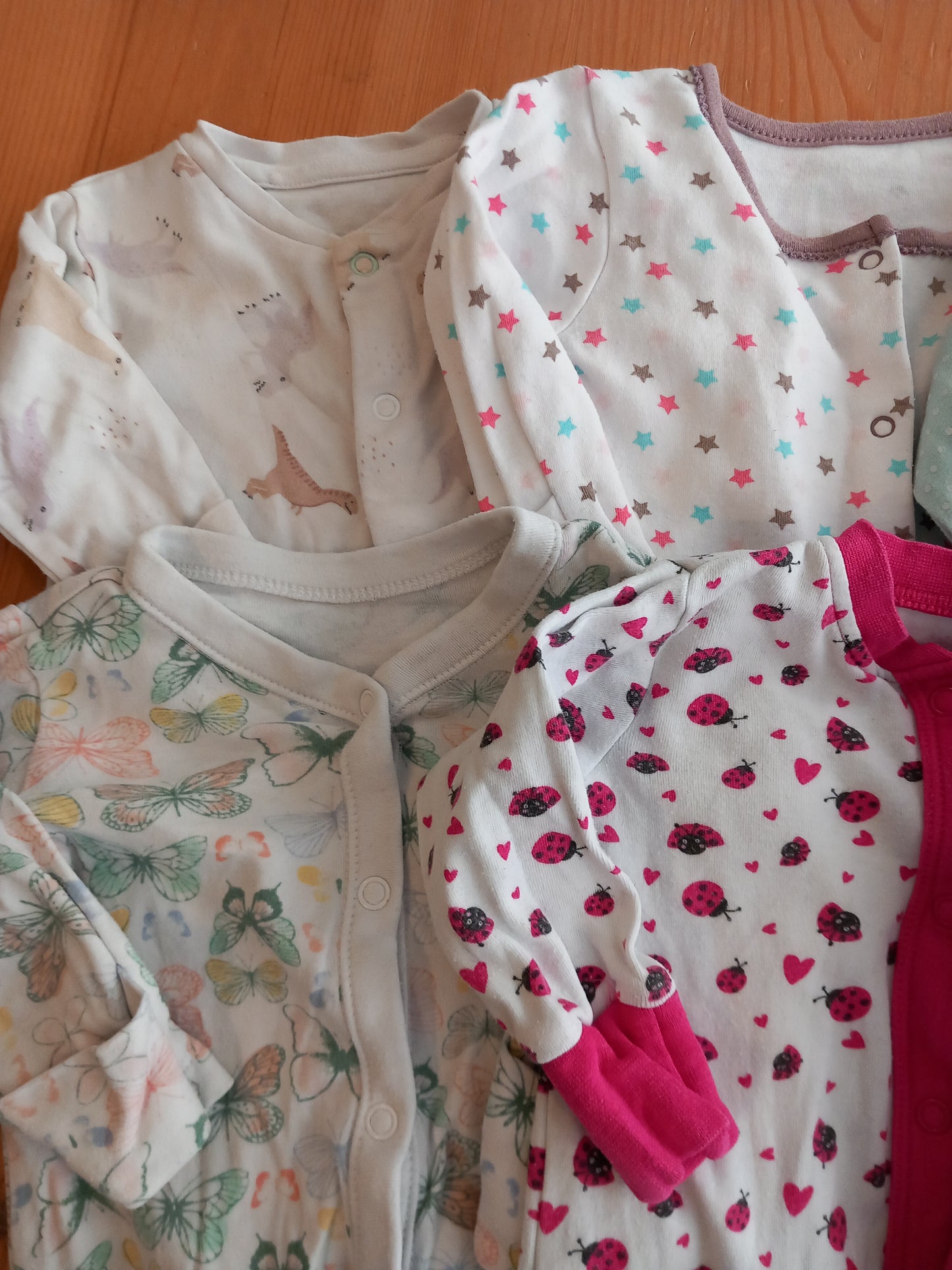 8 x Sleepsuits - Girls 0-3 months - Mixed Brands