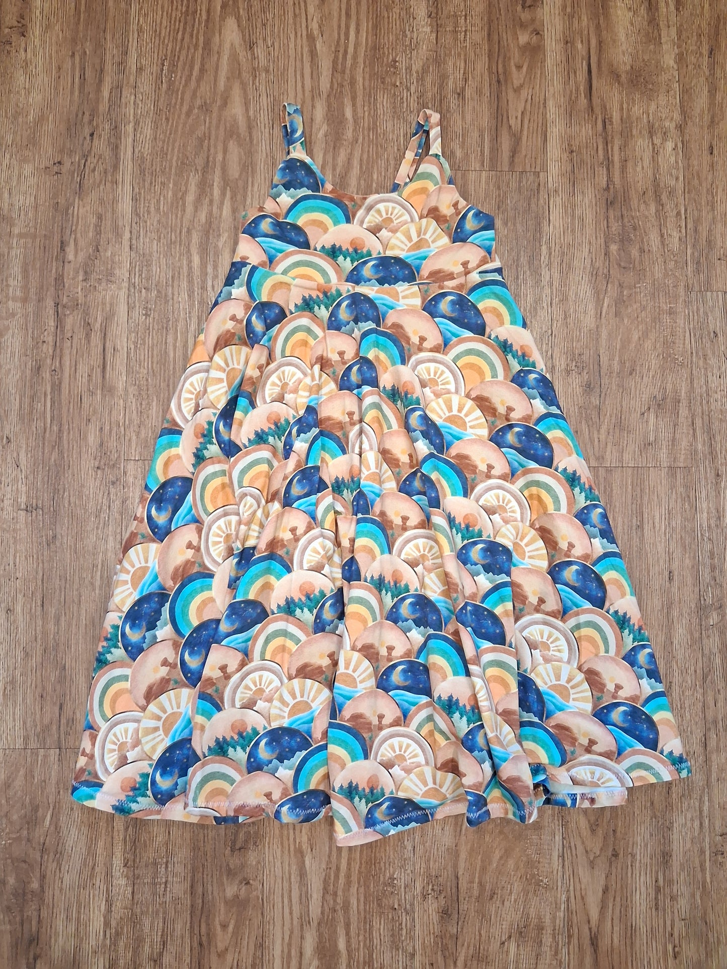 Handmade Sleeveless Nature & Weather Dress - Girls 6-7 years - Hoglet And Fawn
