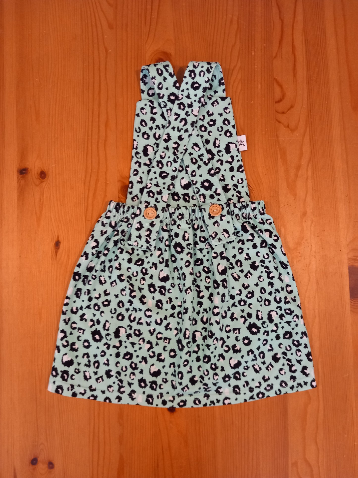 Handmade Animal Print Pinafore Dress - Girls 3-4 years - Mary-Jane Handmade Children's Clothes
