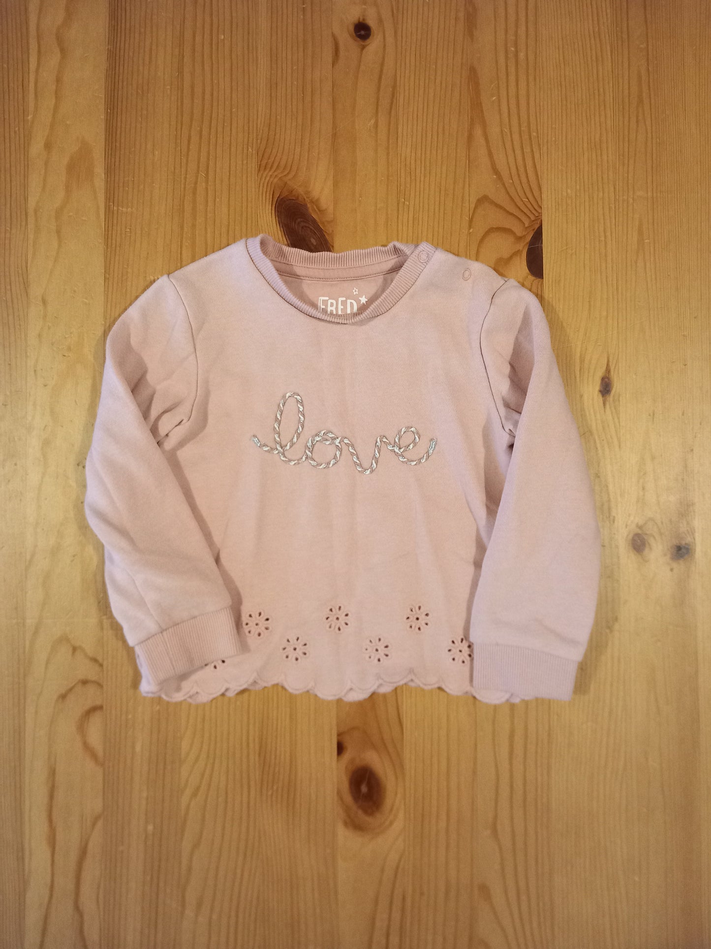 Light Pink 'Love' Sweatshirt - Girls 12-18 months - F&F