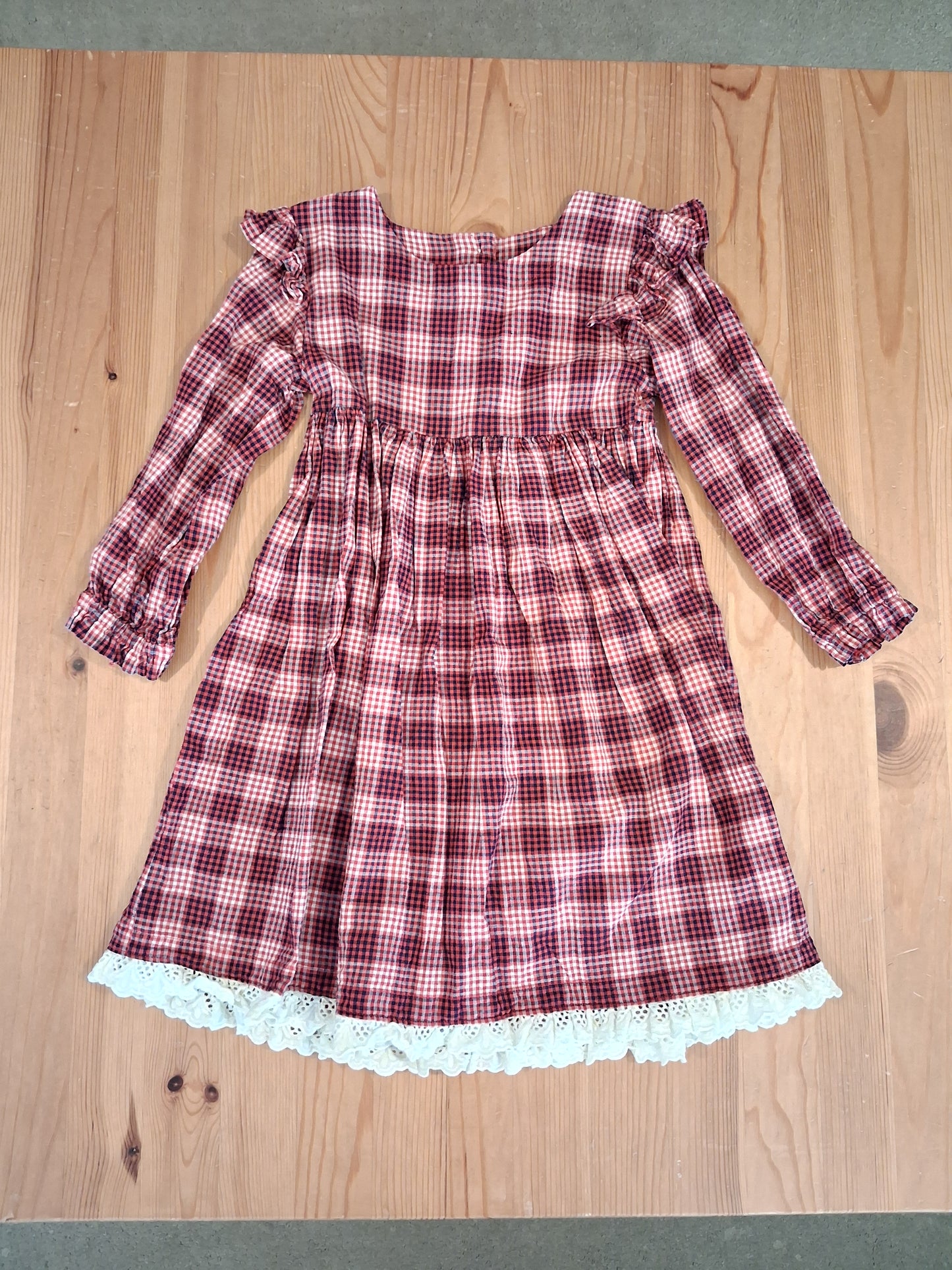 Handmade Long Sleeve Dress - Girls 6-7 years - Winnie Woo Handmade Childrenswear