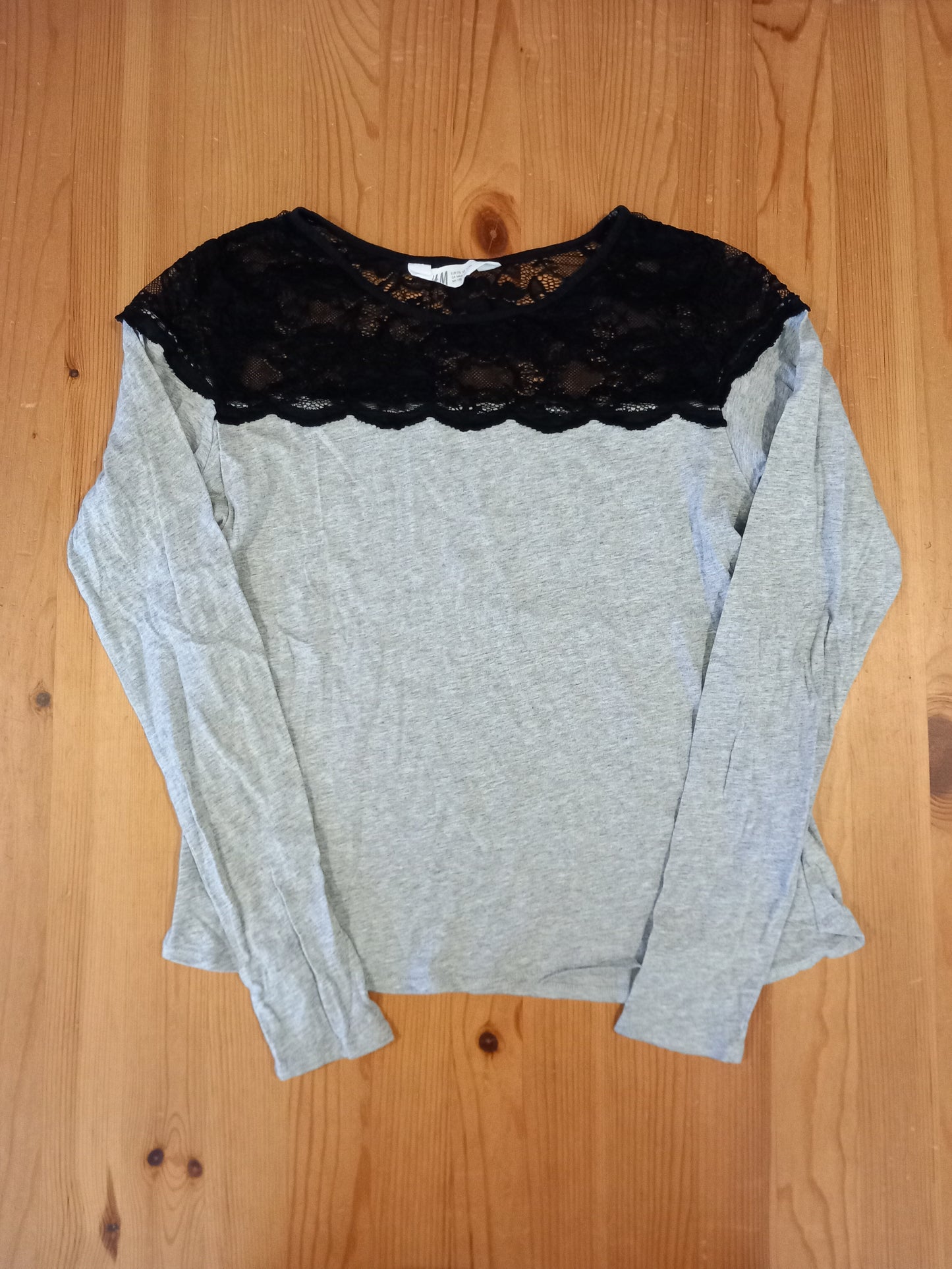 Grey & Black Long Sleeve Top - Girls 14 years+ - H&M
