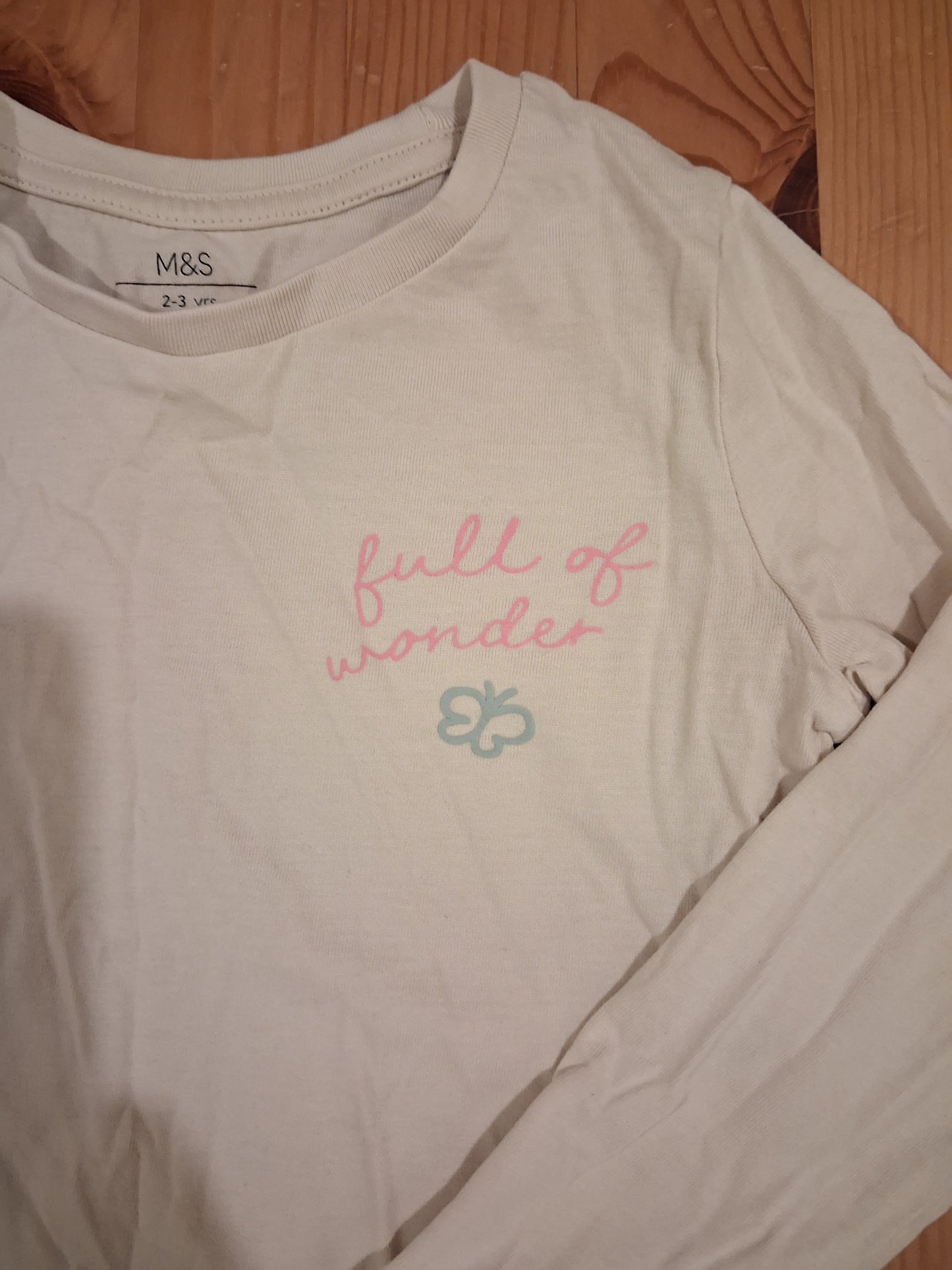 'Full Of Wonder' Long Sleeve Top - Girls 2-3 years - M&S