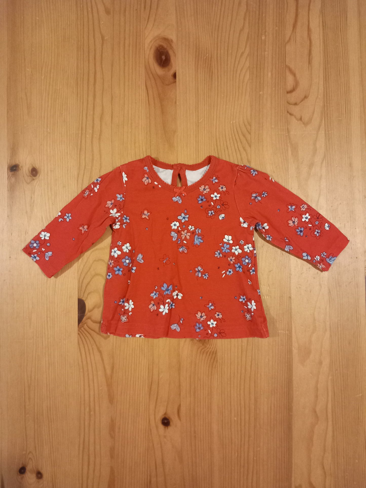 Denim Dungarees & Floral Long Sleeve Top Set - Girls 0-3 months - George