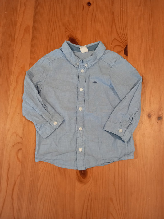 Blue Long Sleeve Shirt - Boys 12-18 months - H&M