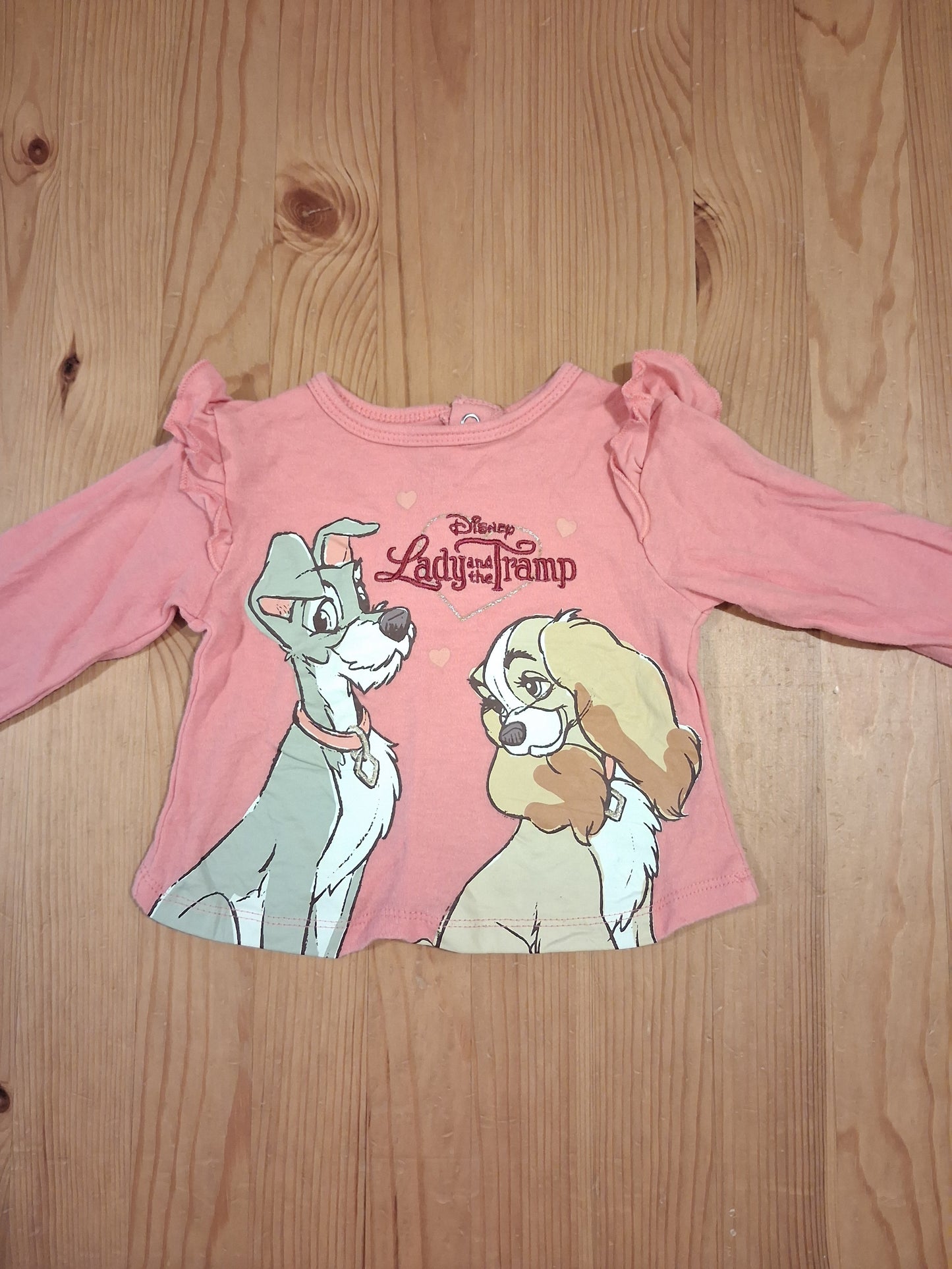 Pink Lady & The Tramp Long Sleeve Top - Girls 9-12 months - Disney Baby At Primark