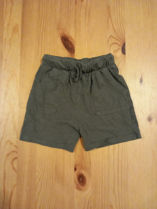 Grey/Olive Green Shorts With Drawstring Adjustable Waistband - Boys 3-4 years - George