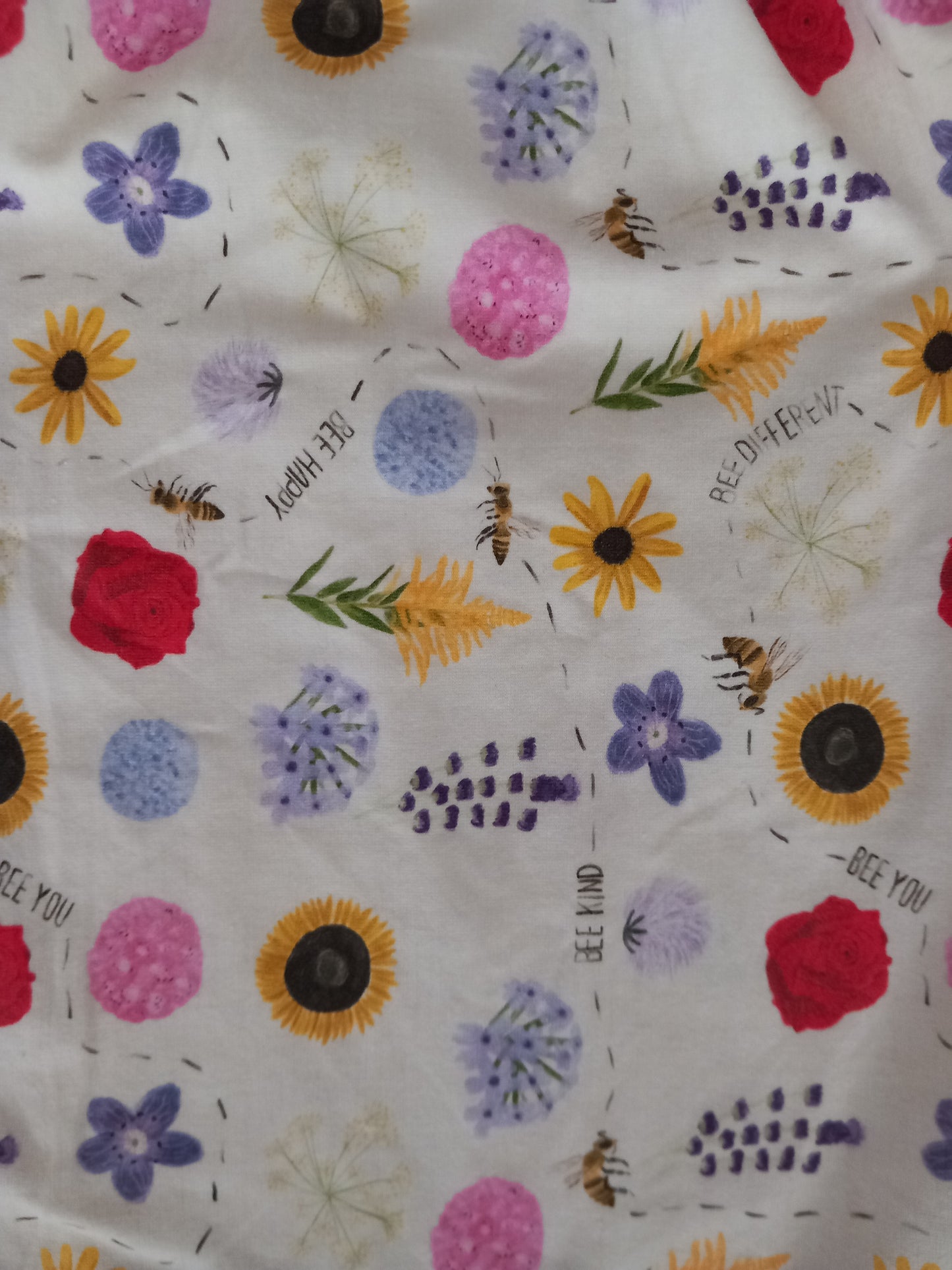 Handmade Flowers & Bees Dress - Girls 4-5 years - Little J Clothing