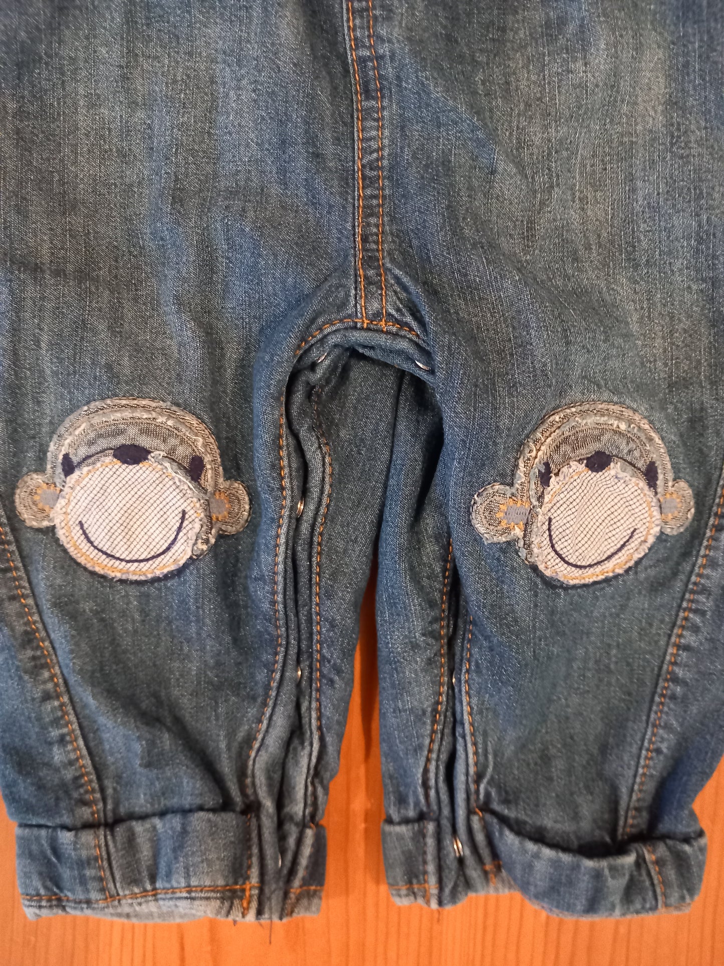 Distressed Look Denim Dungarees & Long Sleeve Bodysuit - Boys 9-12 months - Next