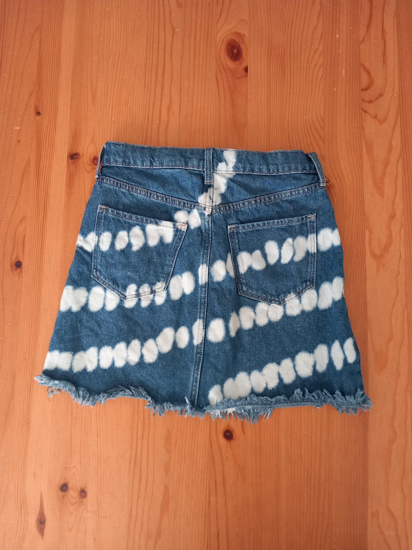 Tie Dye Style Denim Skirt With Adjustable Waistband - Girls 11-12 years - H&M
