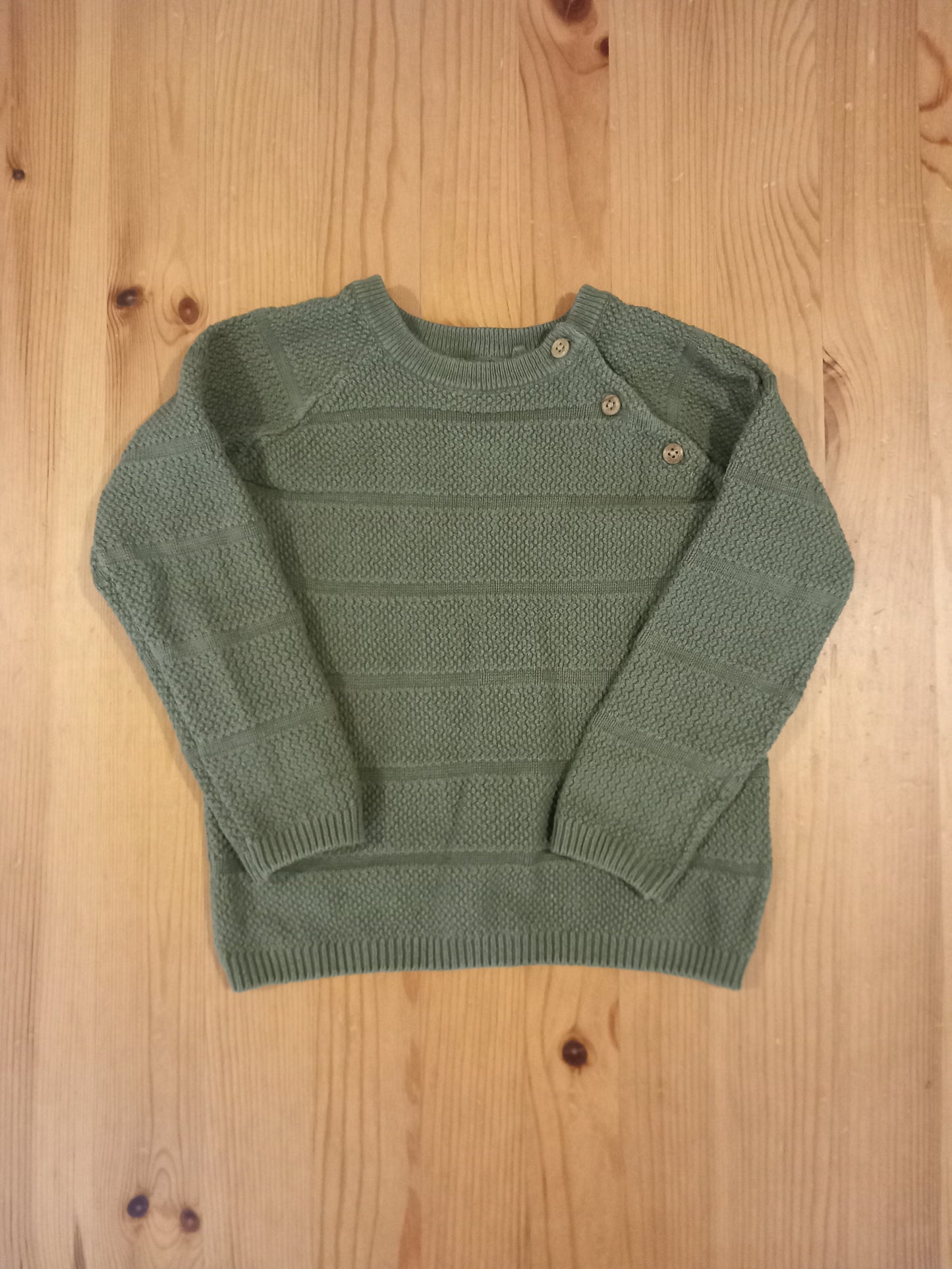 Green Knitted Style Jumper - Boys 18-24 months - TU