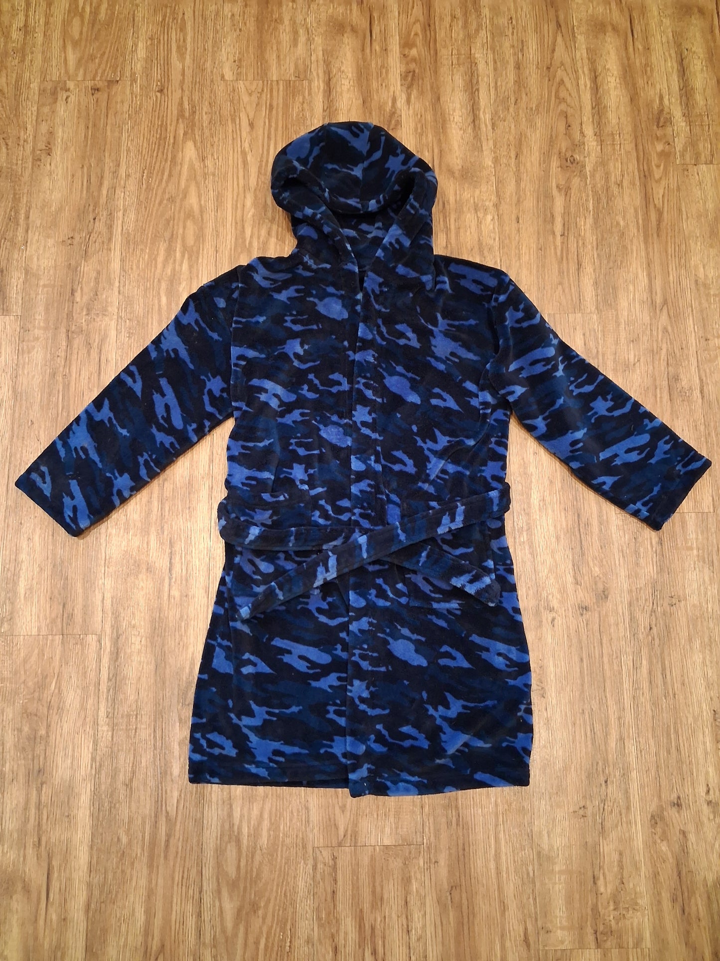 Blue Camo Look Soft Feel Dressing Gown - Boys 9-10 years - Next