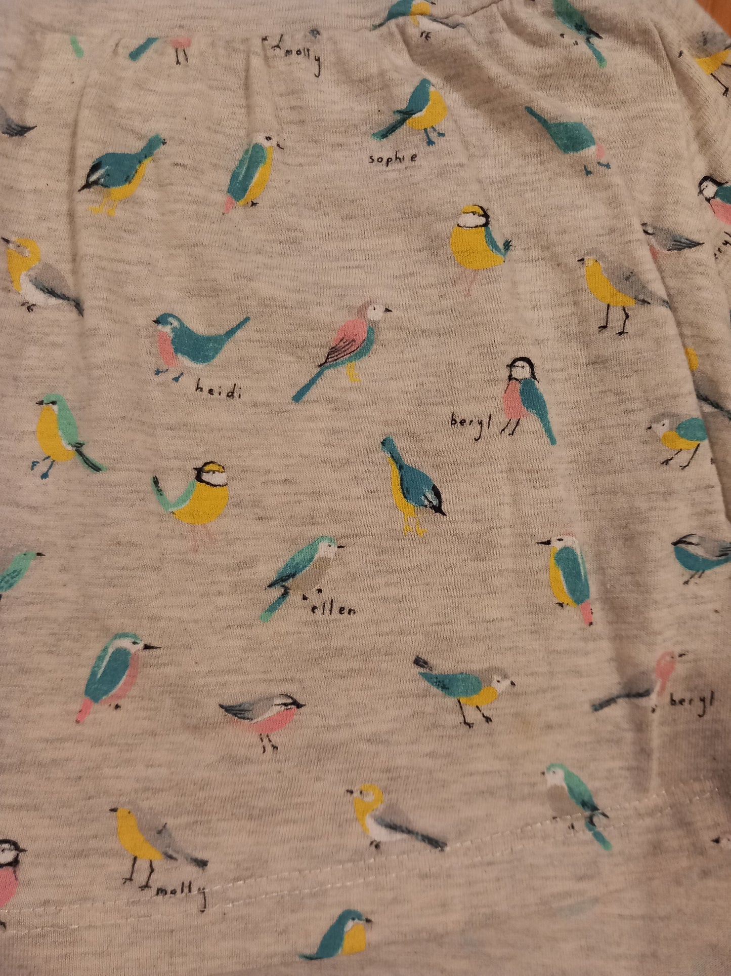 Grey Short Sleeve Birds Dress - Girls 6-9 months - Next