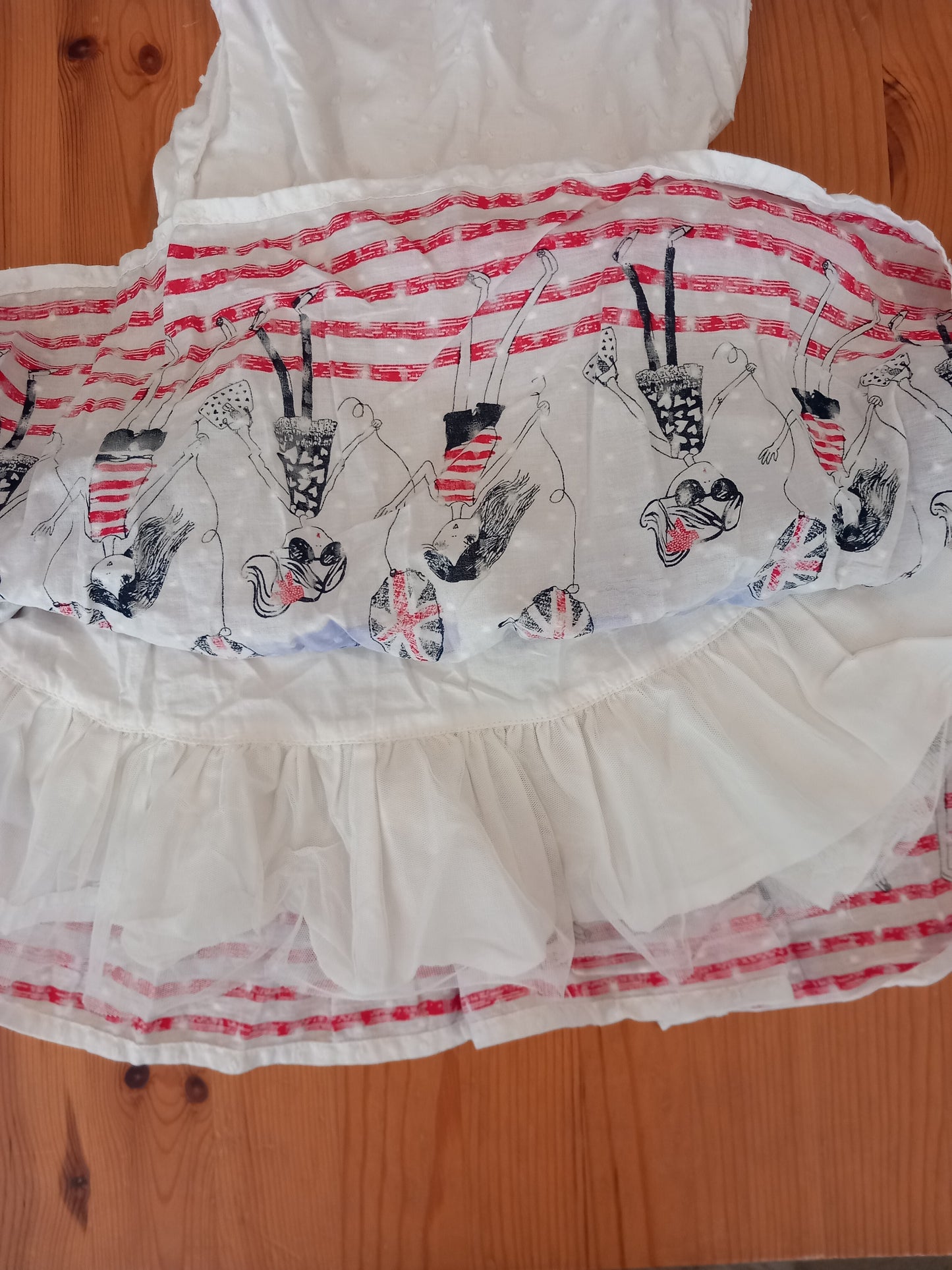 Lined Pictures Dress With Belt - Girls 7-8 years - George
