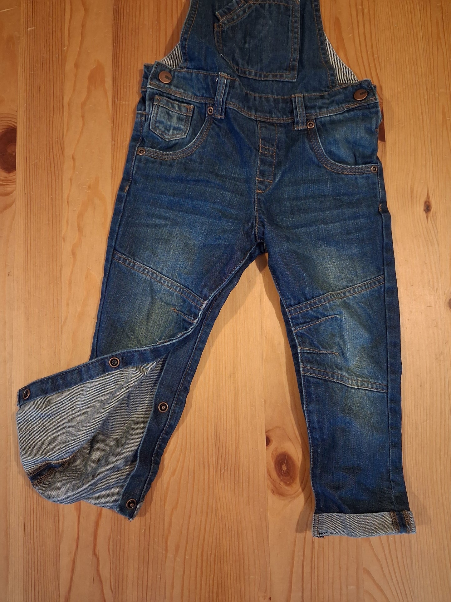 Distressed Look Denim Dungarees - Boys 18-24 months - Nutmeg