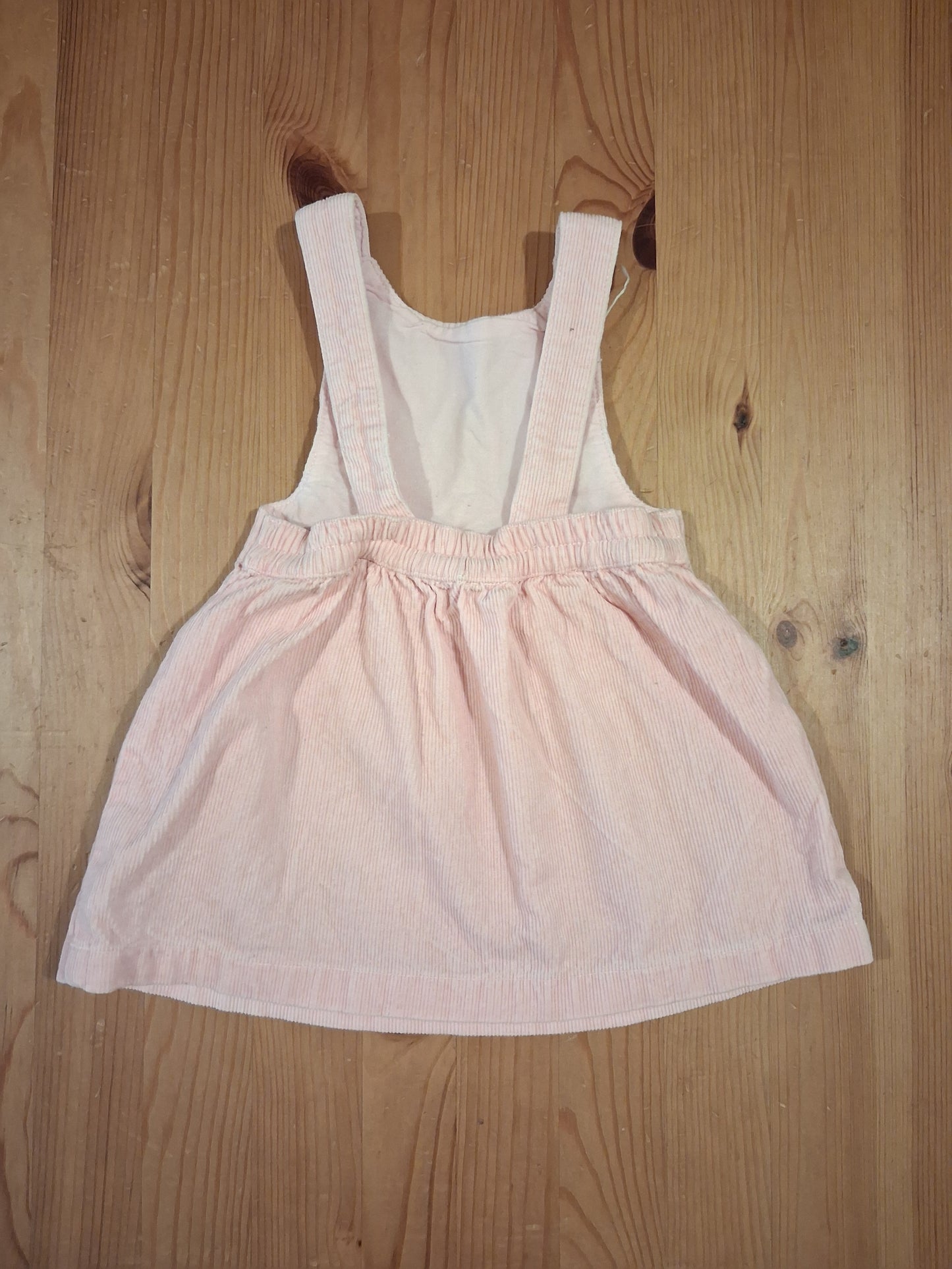 Pink Corduroy Mouse & Rabbit Pinafore Dress - Girls 6-9 months - Mini Club