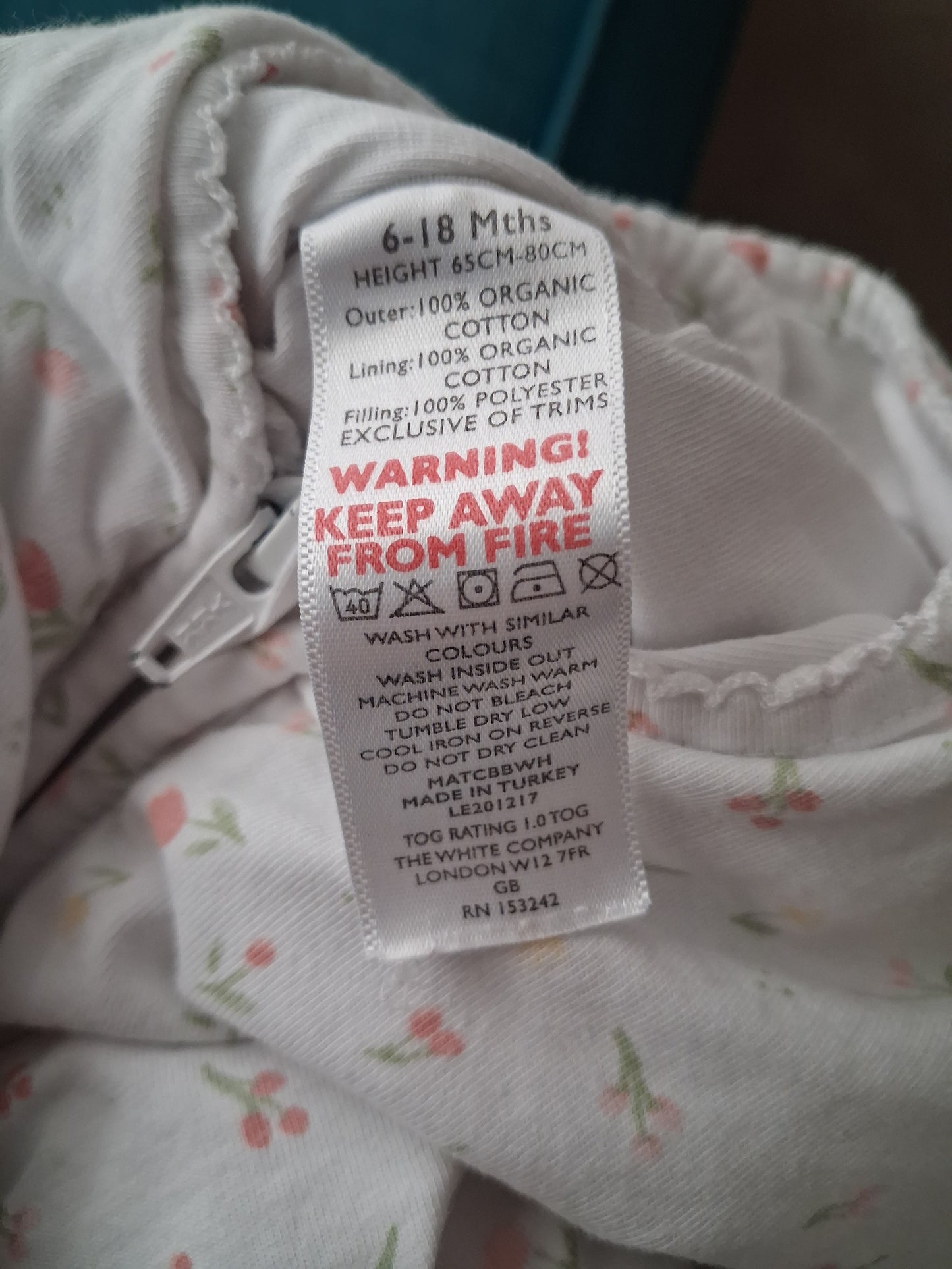 Floral 1 Tog Sleep Bag - Girls 6-18 months - The Little White Company