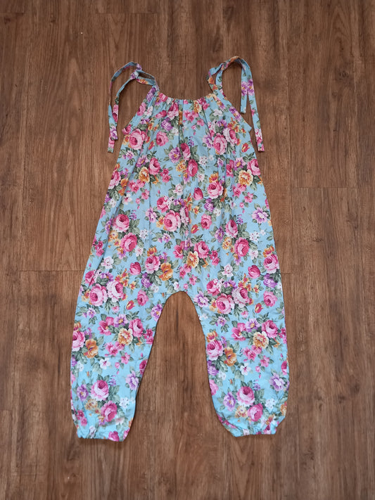 Handmade Floral Jumpsuit - Girls 3-4 years - The Little Cotton Co.