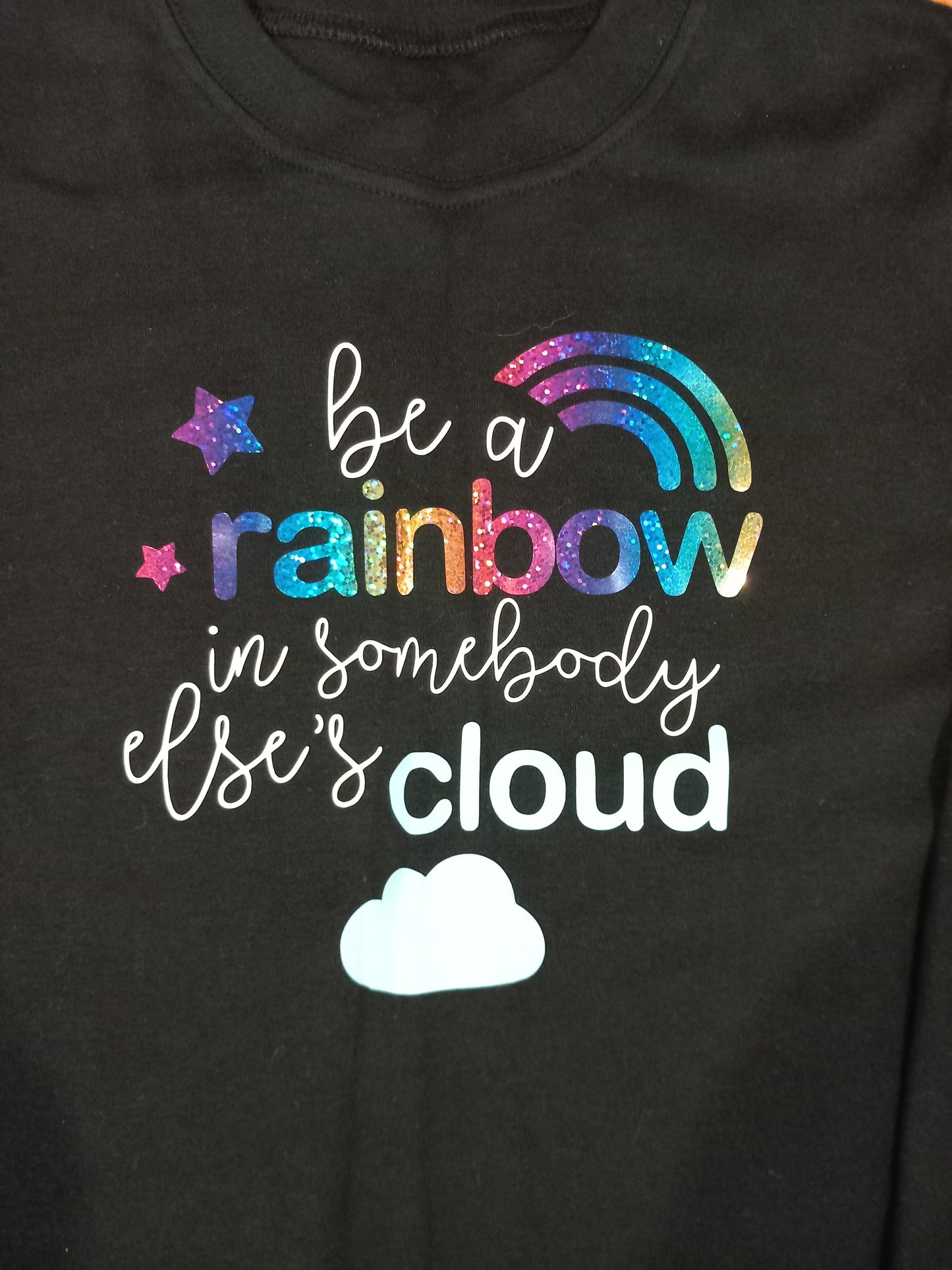 Black Rainbow Long Sleeve Top - Girls 3-4 years - Brand unknown