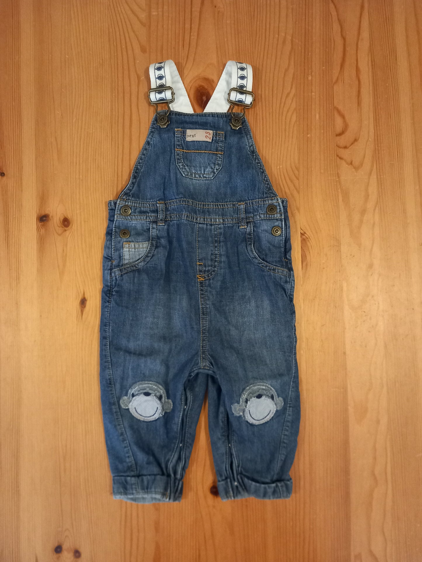 Distressed Look Denim Dungarees & Long Sleeve Bodysuit - Boys 9-12 months - Next