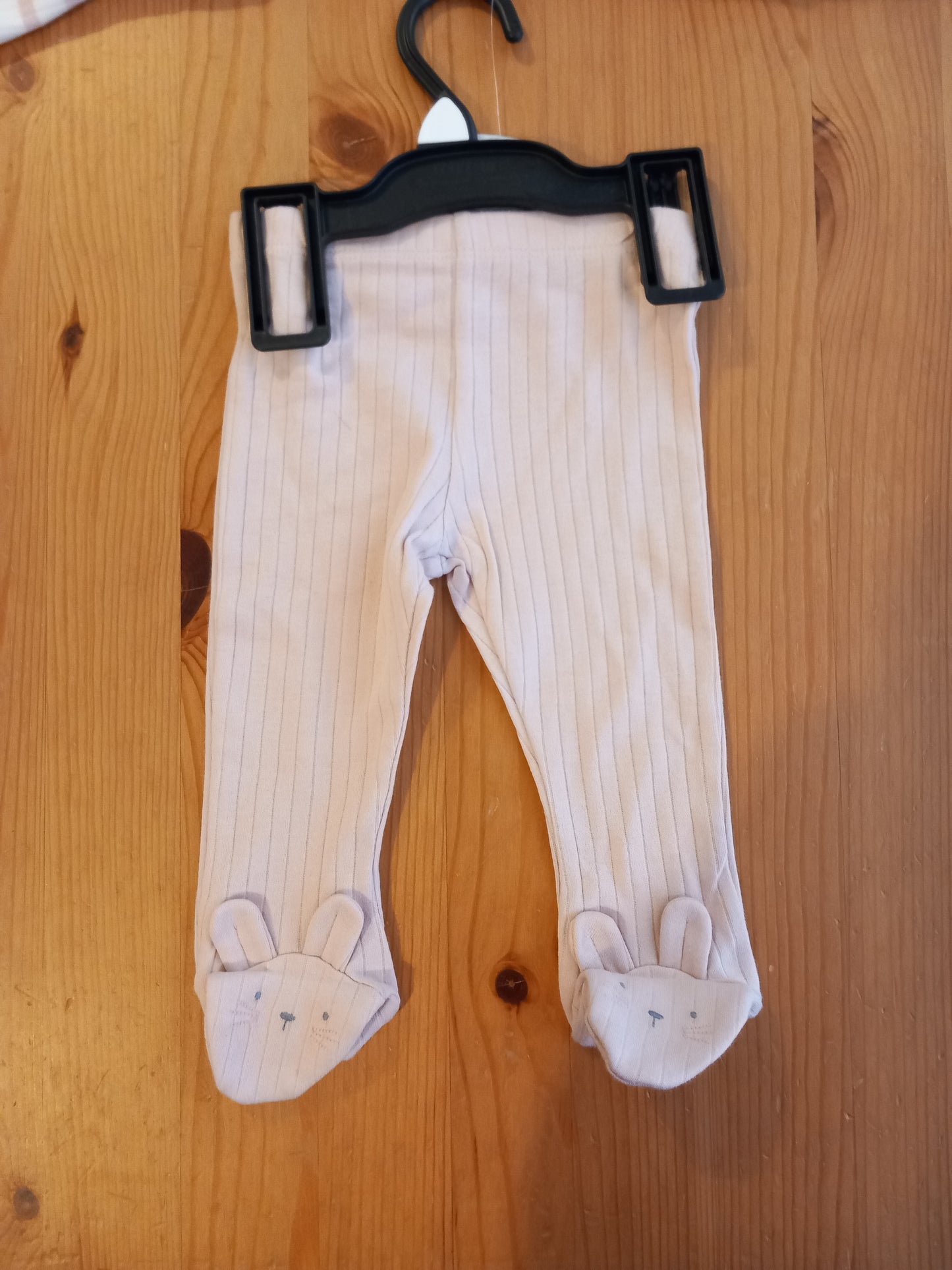 Ribbed Long Sleeve Top & Leggings With Covered Feet Set (BNWT) - Girls up to 3 months - F&F