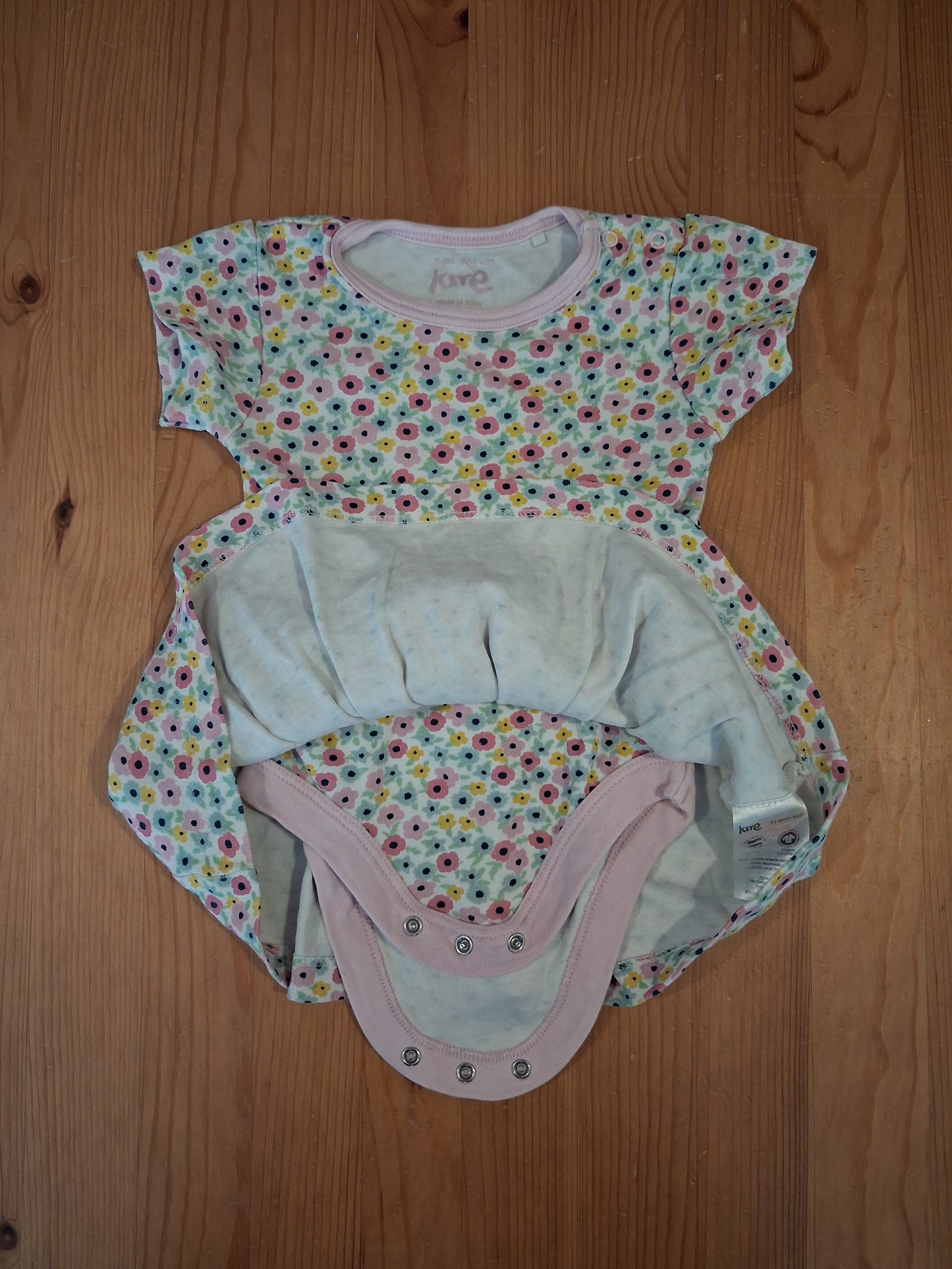 Floral Dress With Bodysuit Snappers - Girls 6-9 months - Kite