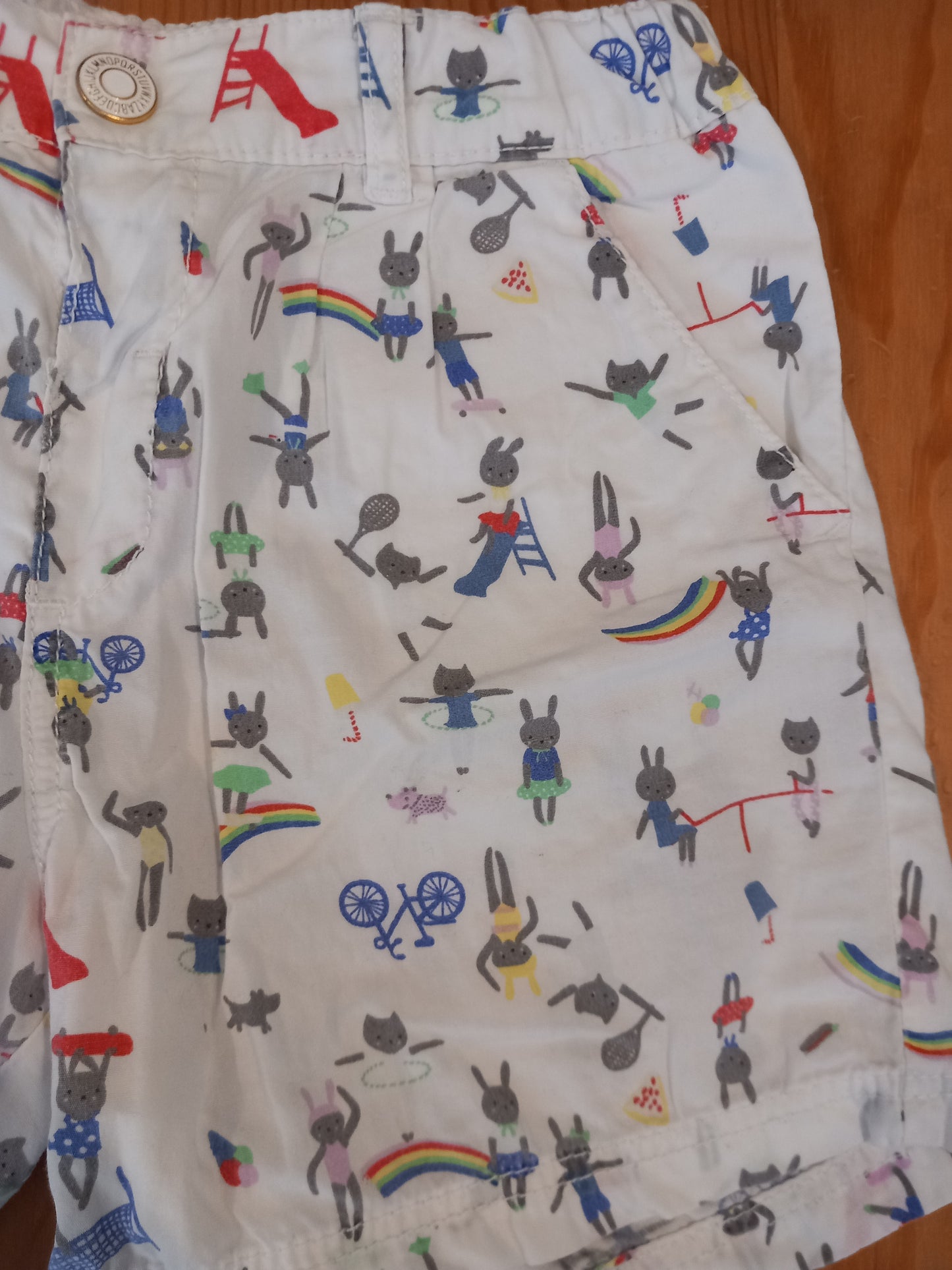 Sporty Animals Shorts With Adjustable Waistband - Girls 7-8 years - H&M