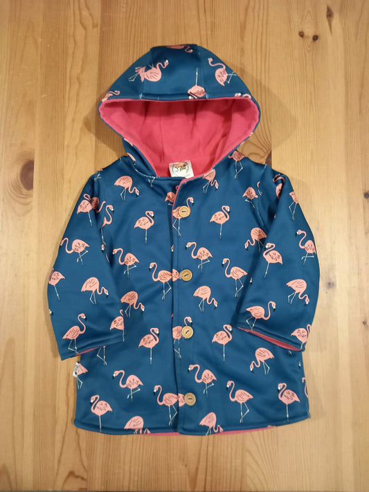 Handmade Flamingos Coat With Fleecy Lining - Girls 3-4 years - Mary Jane Clothing
