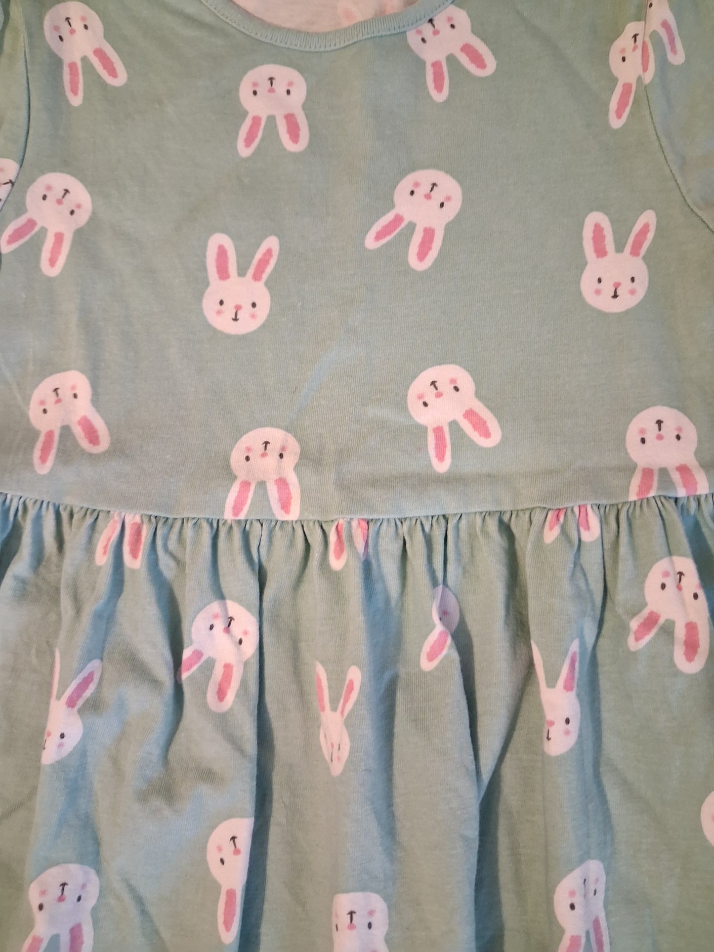 Rabbits Short Sleeve Dress - Girls 6-7 years - George