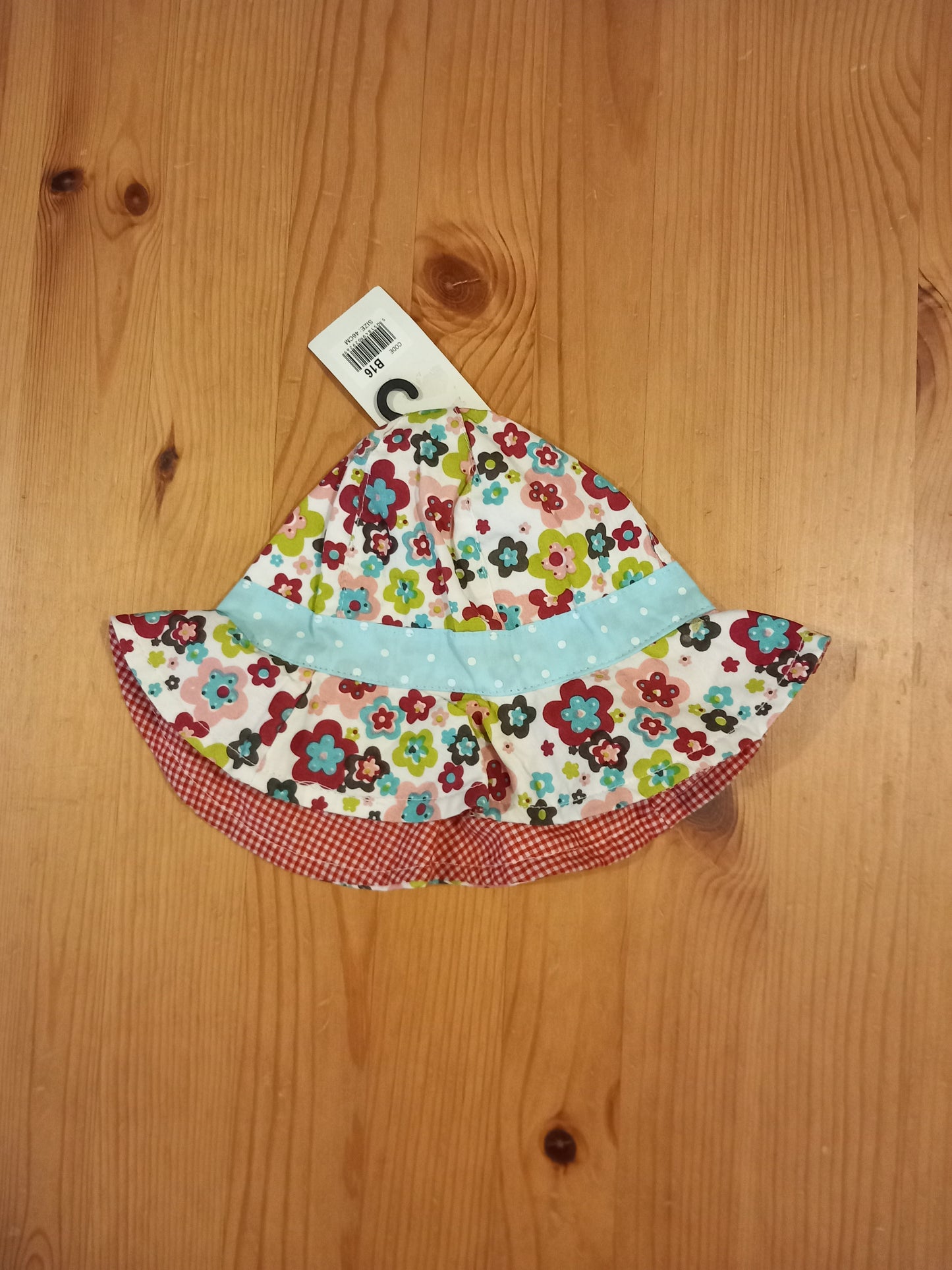Floral Sun Hat (BNWT) - Girls 6-12 months - Hawkins