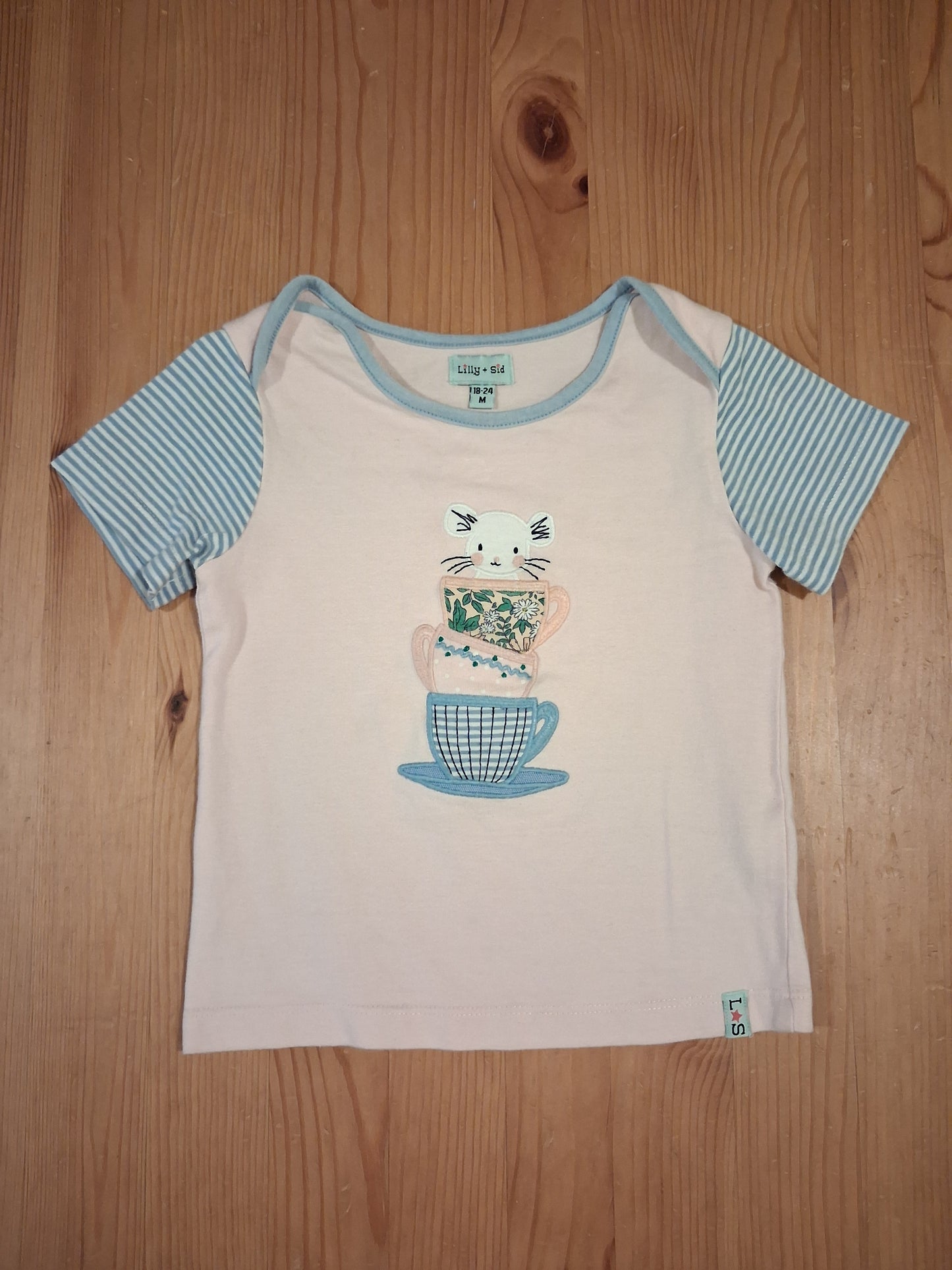 Mouse T-Shirt & Floral Cropped Trousers Set - Girls 18-24 months - Lilly & Sid