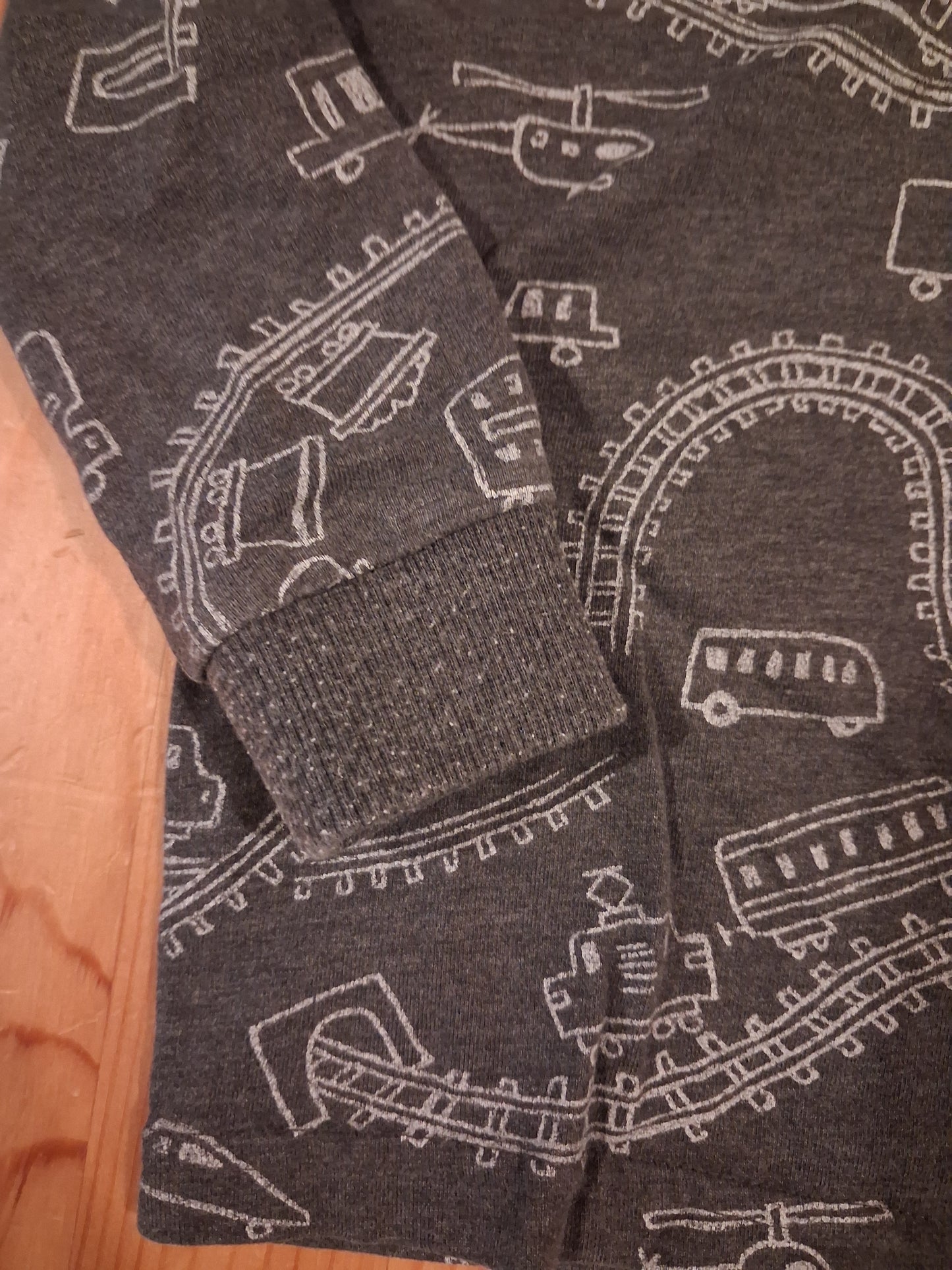 Grey Vehicles Long Sleeve Top - Boys 2-3 years - TU