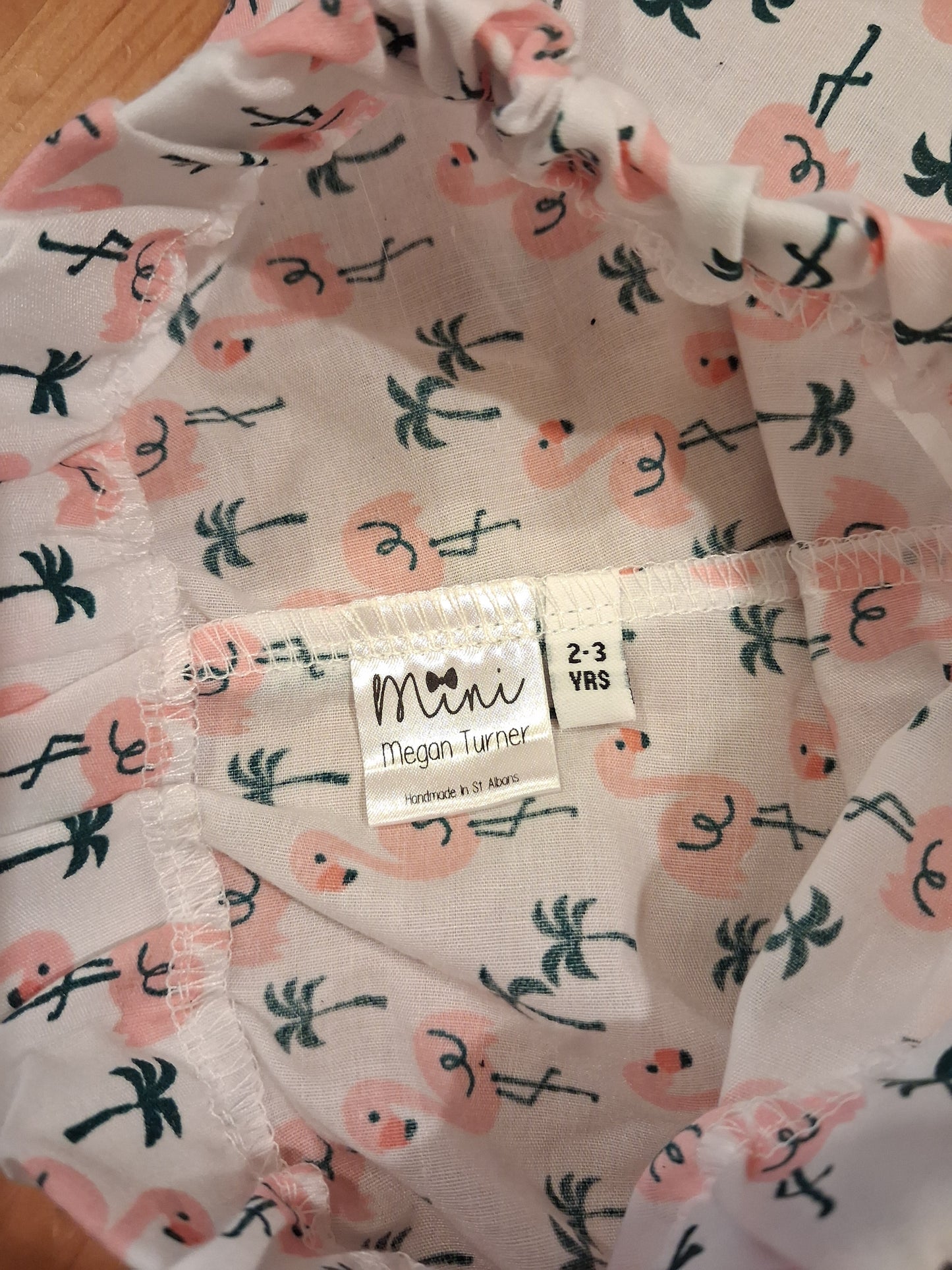 Handmade Flamingos Shorts - Girls 2-3 years - Mini By Megan Turner