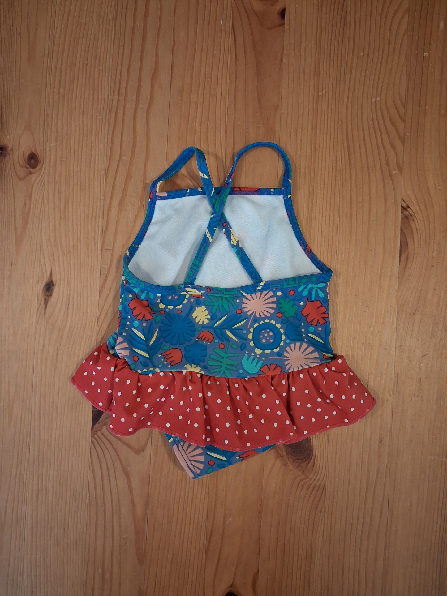 Floral Ruffle Swimming Costume - Girls 0-3 months - Frugi