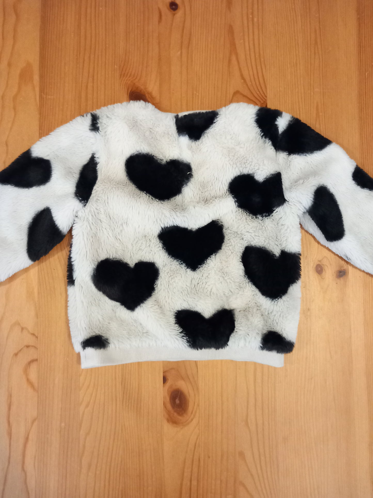 Furry Hearts Jumper - Girls 12-18 months - Nutmeg