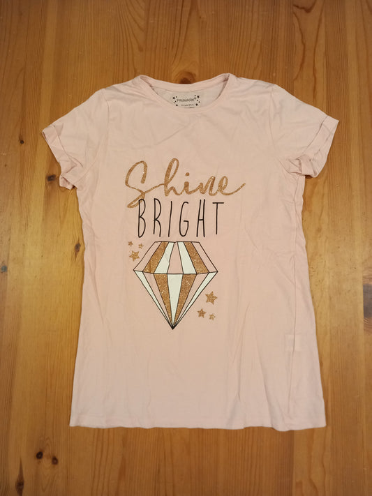 Light Pink 'Shine Bright' T-Shirt - Girls 12-13 years - Primark