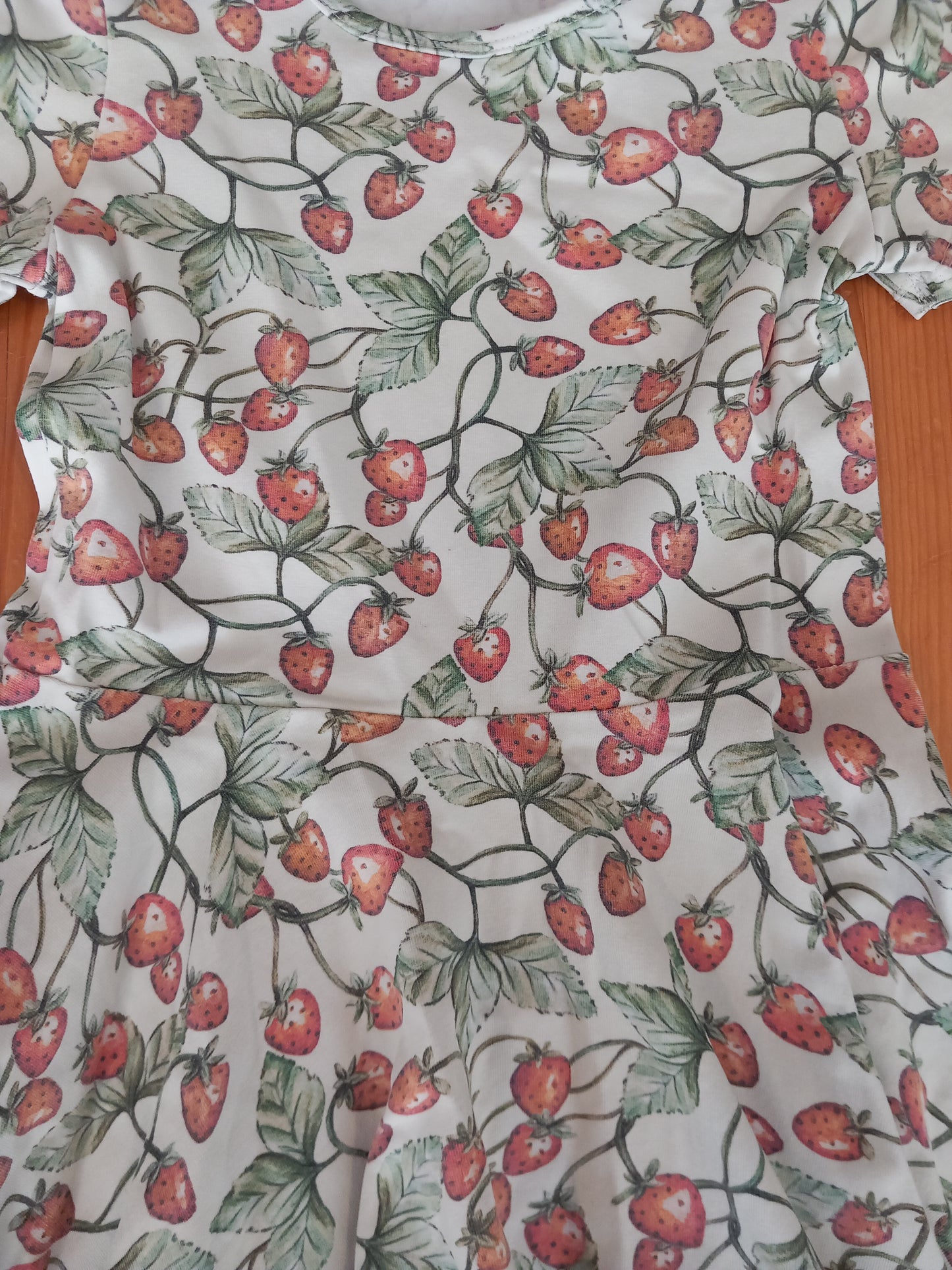 Handmade Strawberries Dress - Girls 5-7 years - Bella & Coco