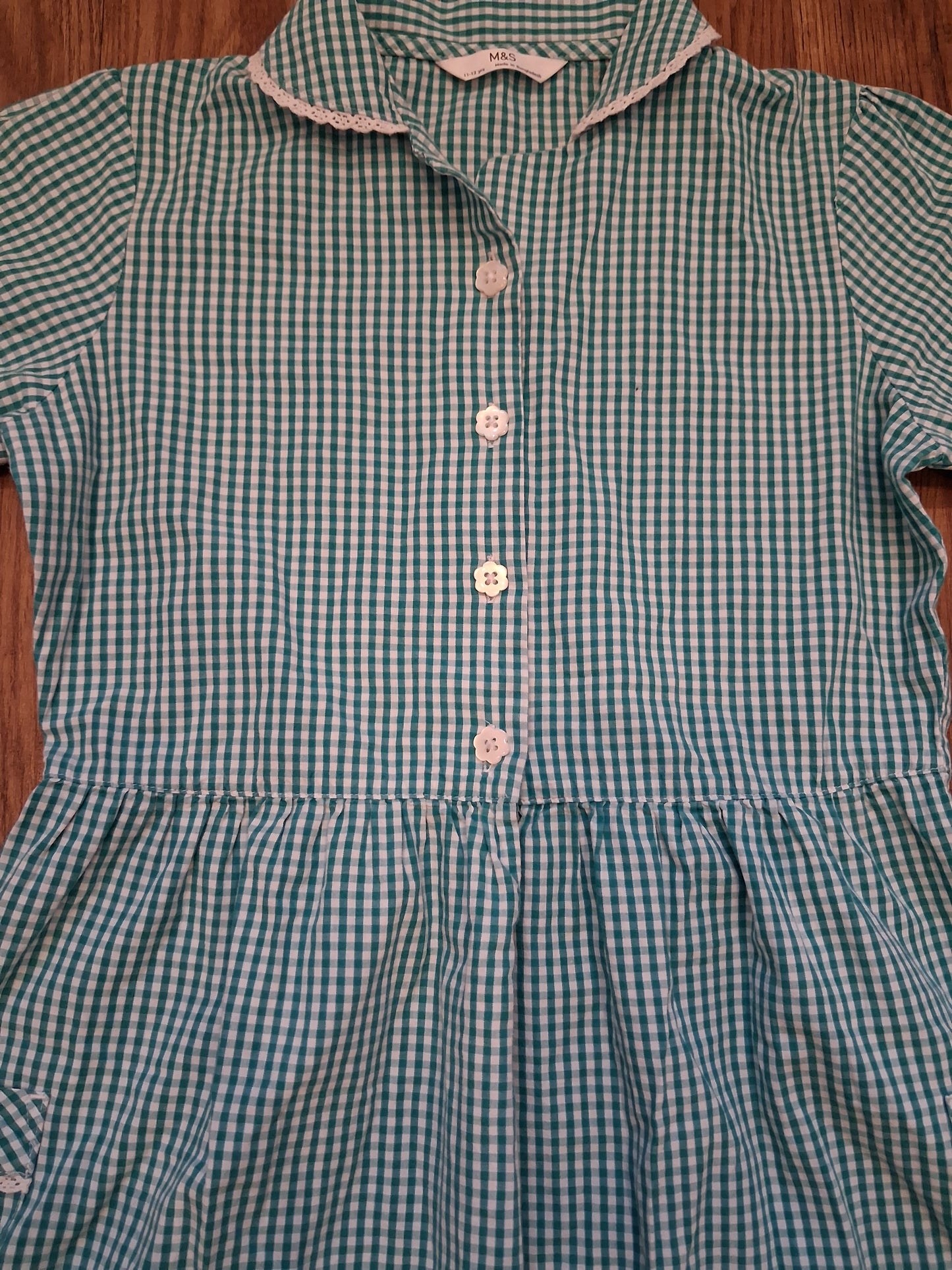Green Gingham School Summer Dress - Girls 11-12 years - M&S