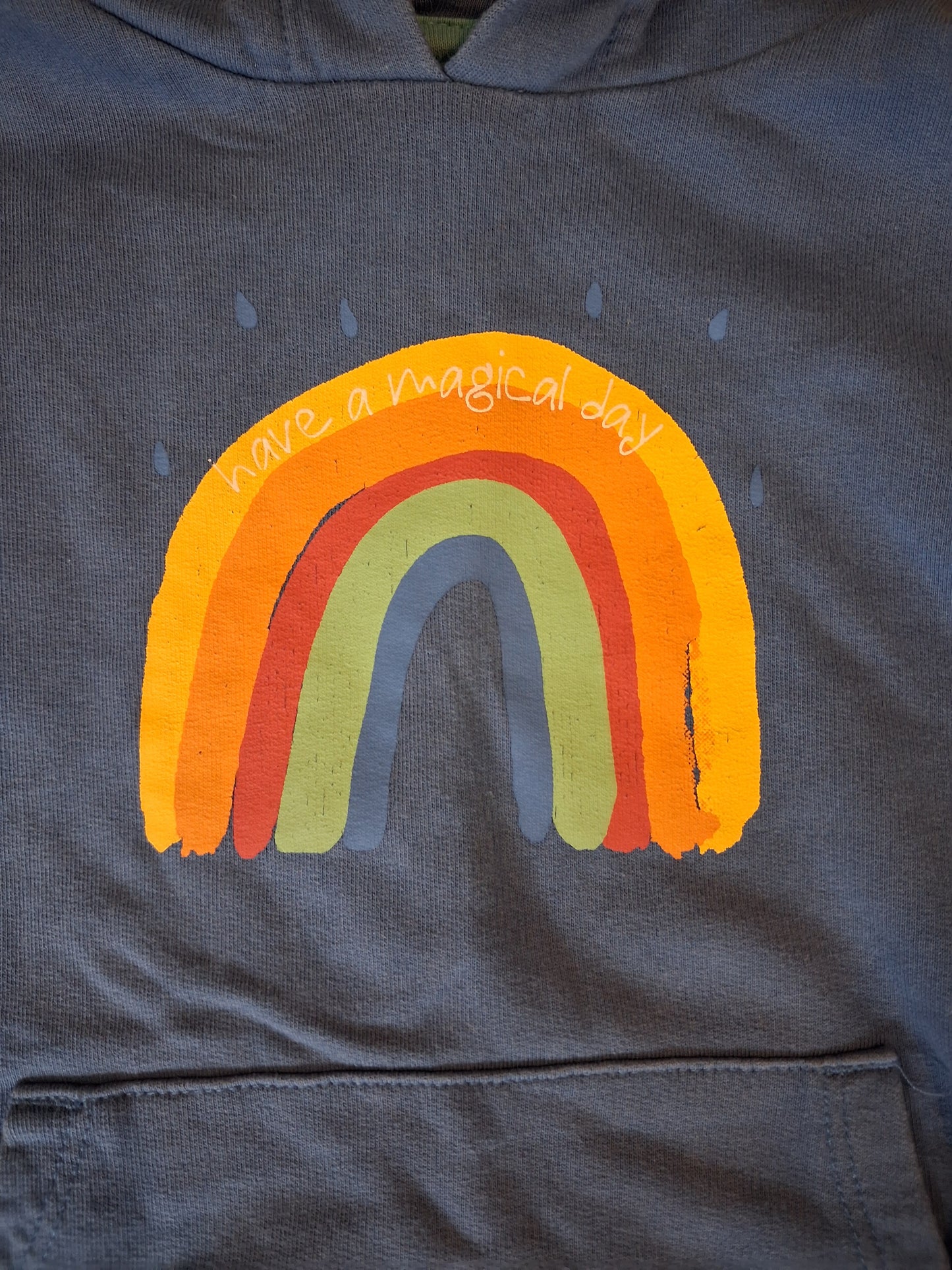 Blue Rainbow 'Have A Magical Day' Hoodie - Girls 4-5 years - Lily & Dan