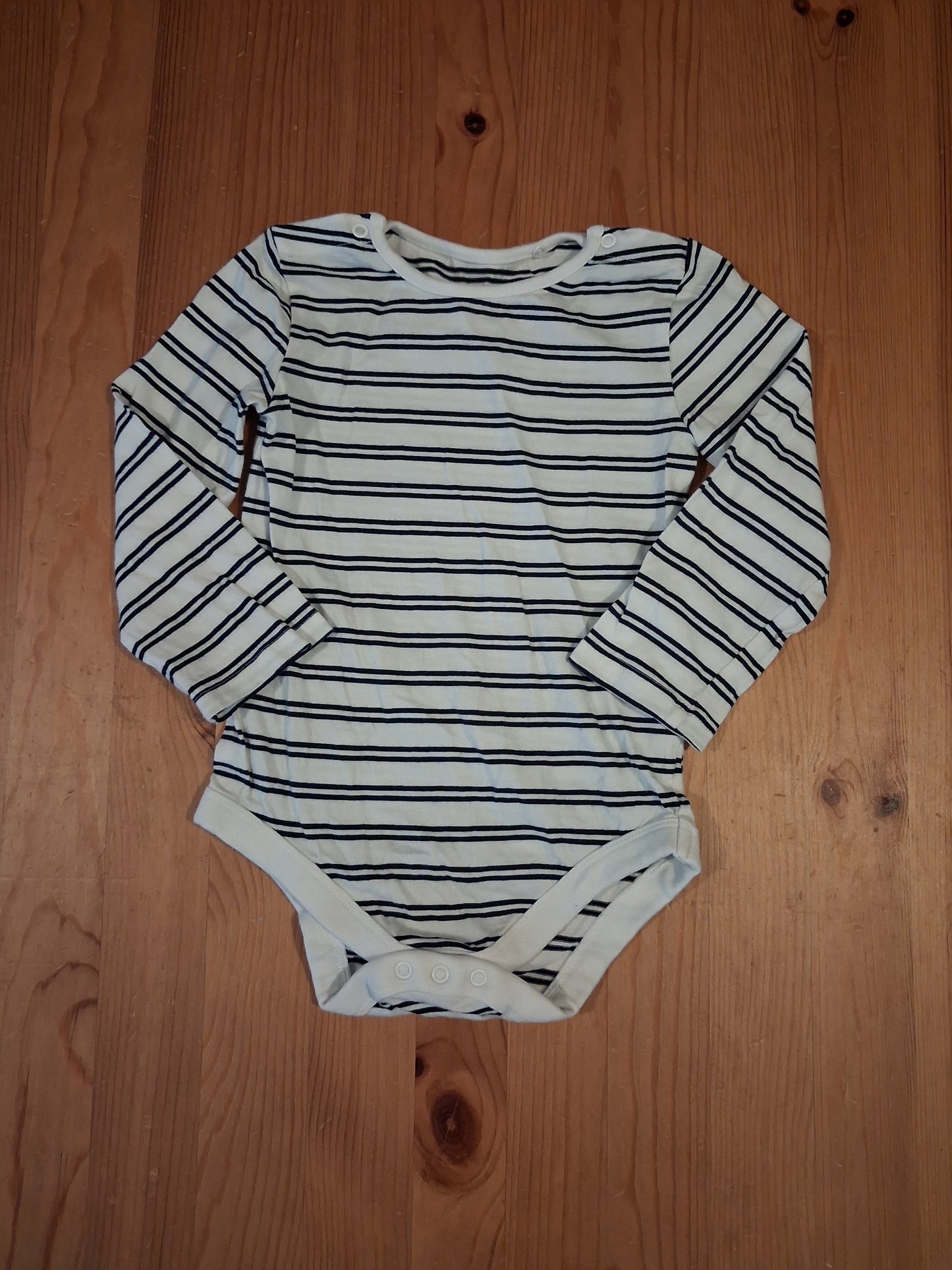 Denim Dungarees & Long Sleeve Striped Bodysuit Set - Boys 18-24 months - TU