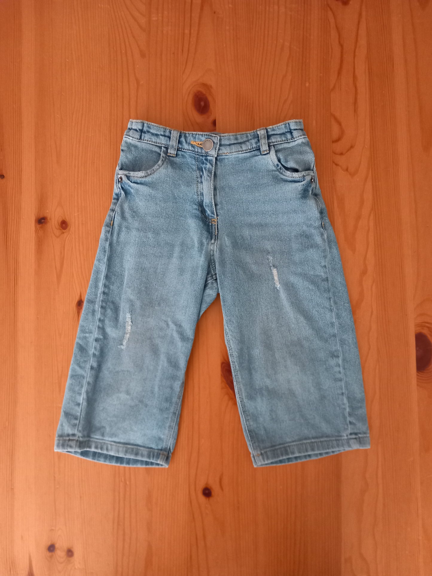 Distressed Look Wide Leg Jeans - Girls 4 years - TU